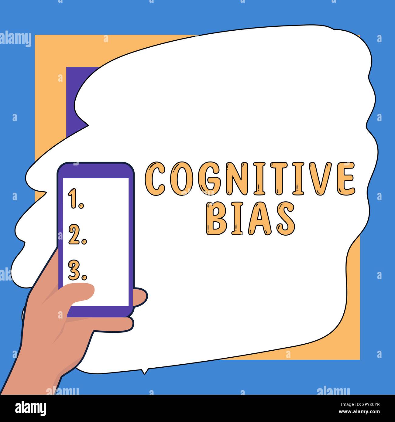 Konzeptionelle Bildunterschrift kognitive Vorurteile. Geschäftsideepsychologische Behandlung psychischer Störungen Stockfoto