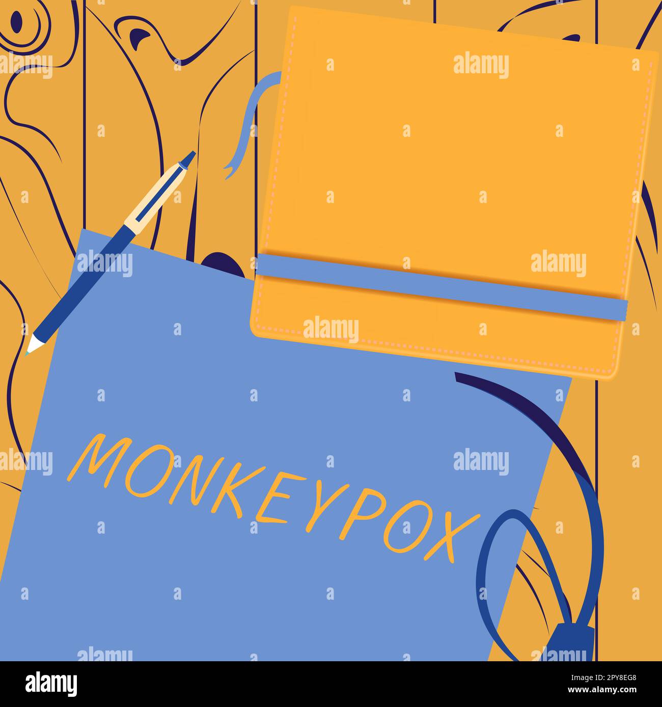 Begriffliche Bildunterschrift Affen-Pocken. Konzeptionelle Photopockenviren Afrikas, die vor allem bei wilden Nagetieren und Primaten hervorgerufen werden Stockfoto