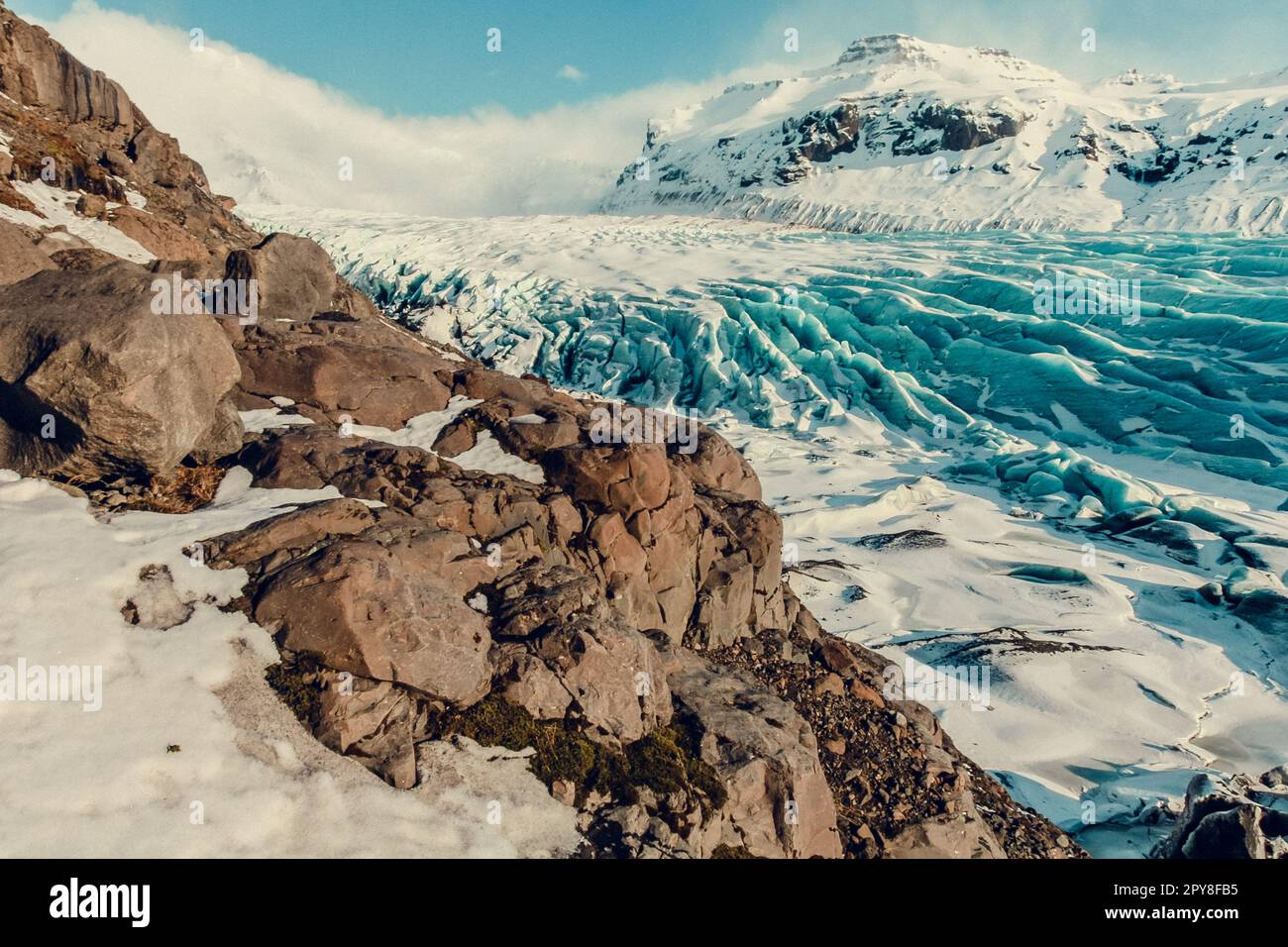 Fantastisches Foto der alten Gletscherlandschaft Stockfoto