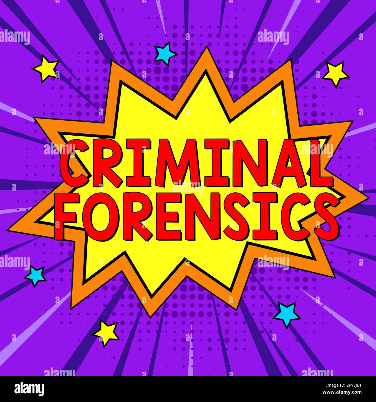 Konzeptunterschrift Kriminalforensik. Word for Federal Offense Actions illegale Aktivitäten, die gesetzlich bestraft werden Stockfoto