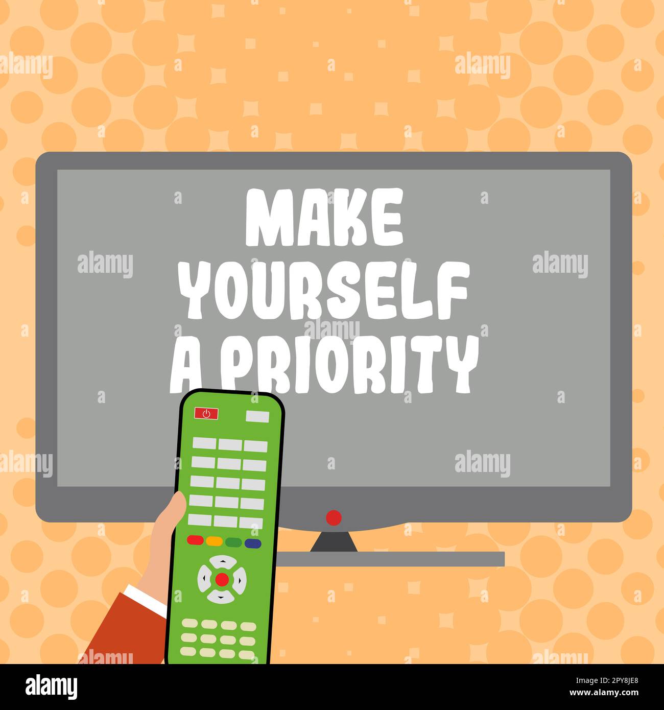 Handschrifttext: Machen Sie sich Selbst Zur Priorität. Internetkonzept Denken Sie in Ihrer eigenen guten ersten persönlichen Entwicklung Stockfoto