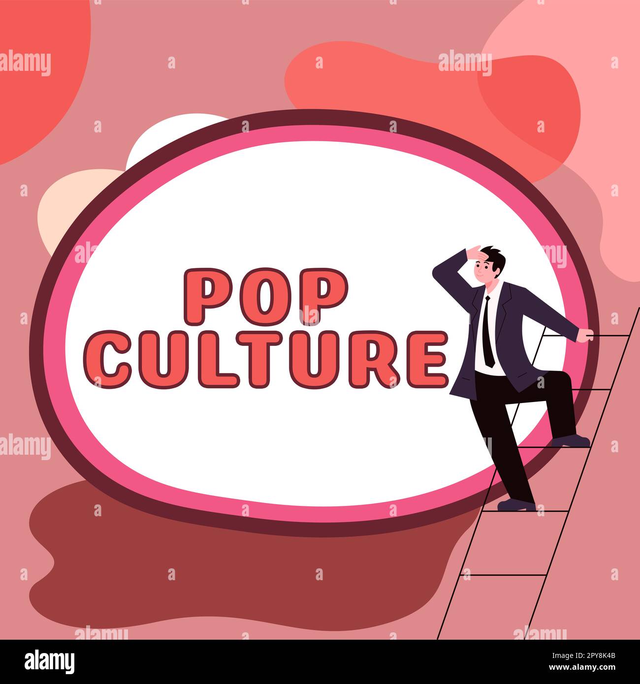 Konzeptuelle Bildunterschrift Popkultur. Der Geschäftsansatz beschreibt den Lebensstil und Geschmack der meisten meist jüngeren Menschen Stockfoto