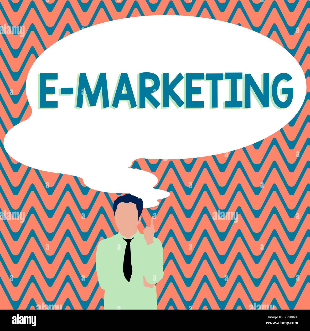 Schreiben mit Anzeige von Text E-Marketing. Wort für Unternehmen, die Produkte oder Dienstleistungen elektronisch verkaufen Stockfoto
