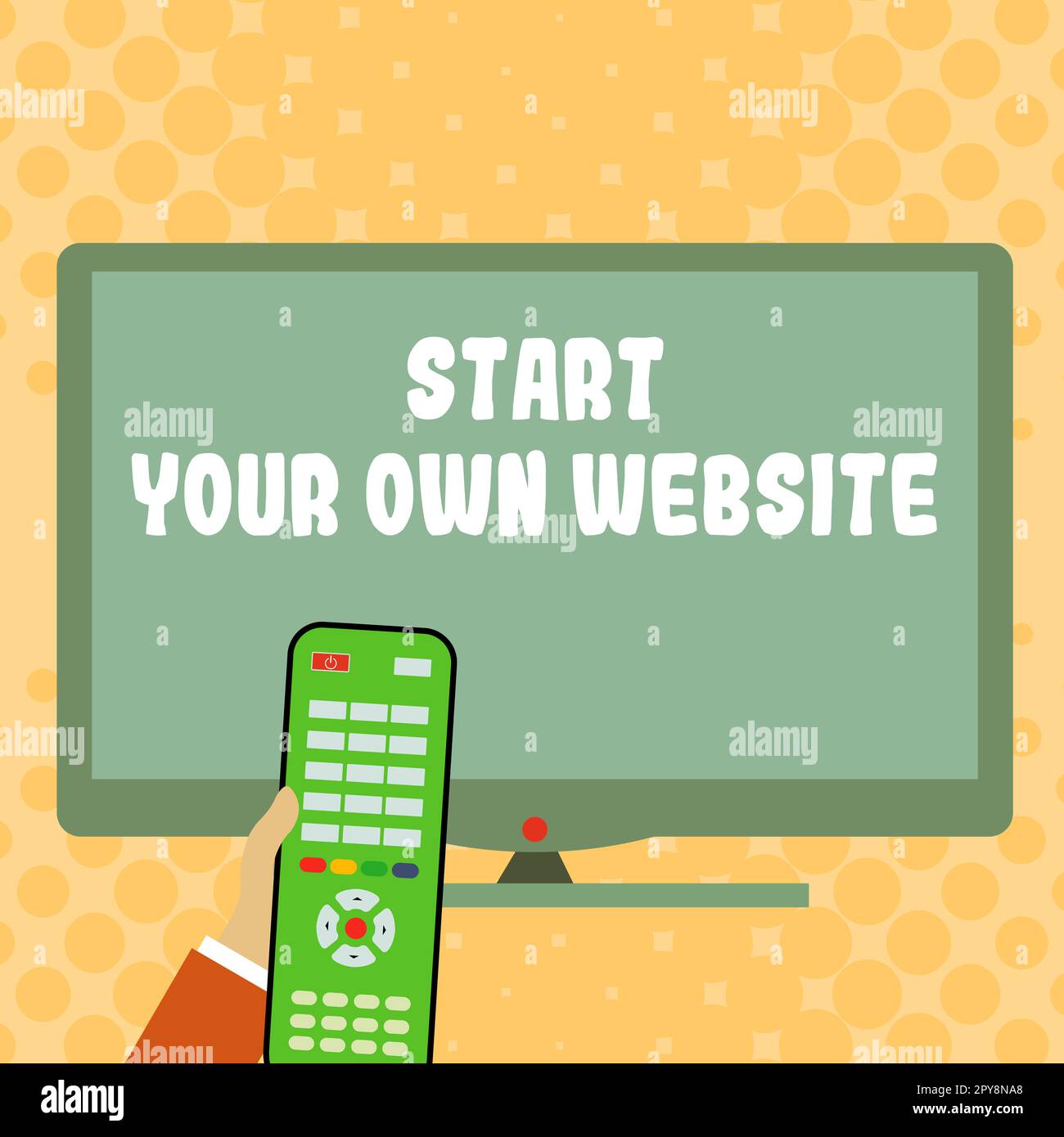 Handschriftlicher Text Erstellen Sie Ihre eigene Website. Konzeptfotos dienen als Erweiterung einer Visitenkarte einer persönlichen Website Stockfoto