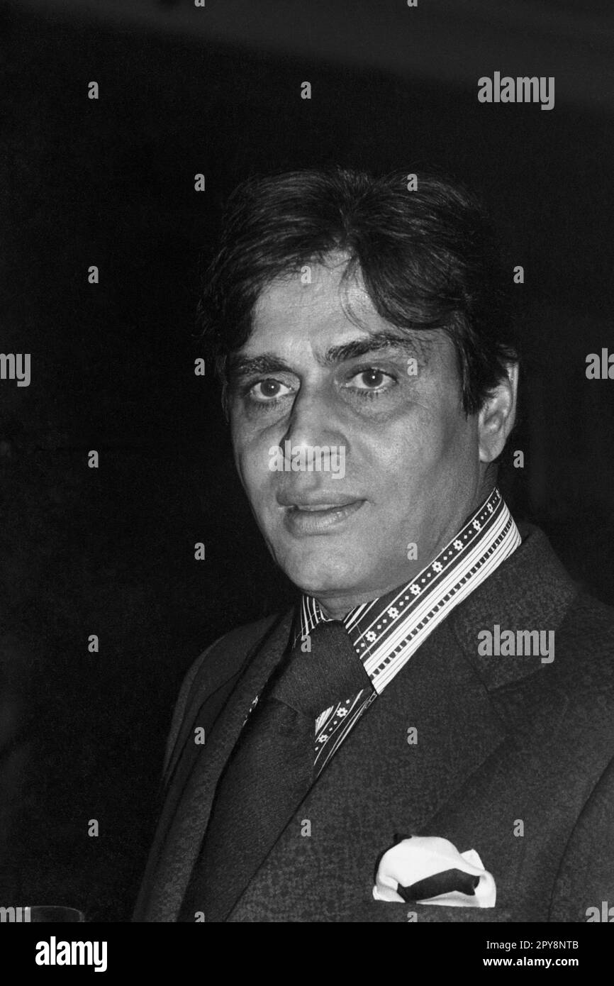 Indische alte 1980er Jahre Schwarz-Weiß-bollywood-Kino hindi Filmschauspieler, Indien, Rajendra Kumar, indischer Schauspieler, Indien Stockfoto