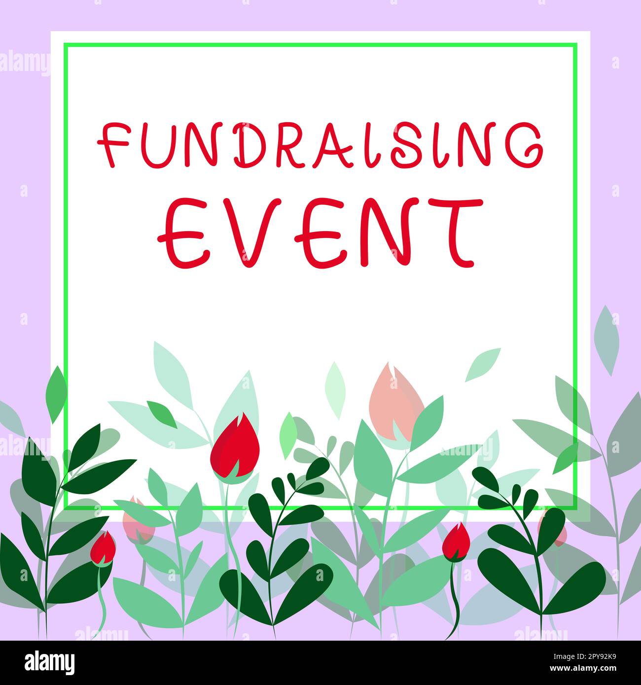 Fundraising-Veranstaltung für die konzeptionelle Darstellung. Internet Concept Campaign, deren Zweck es ist, Geld für eine Sache zu sammeln Stockfoto