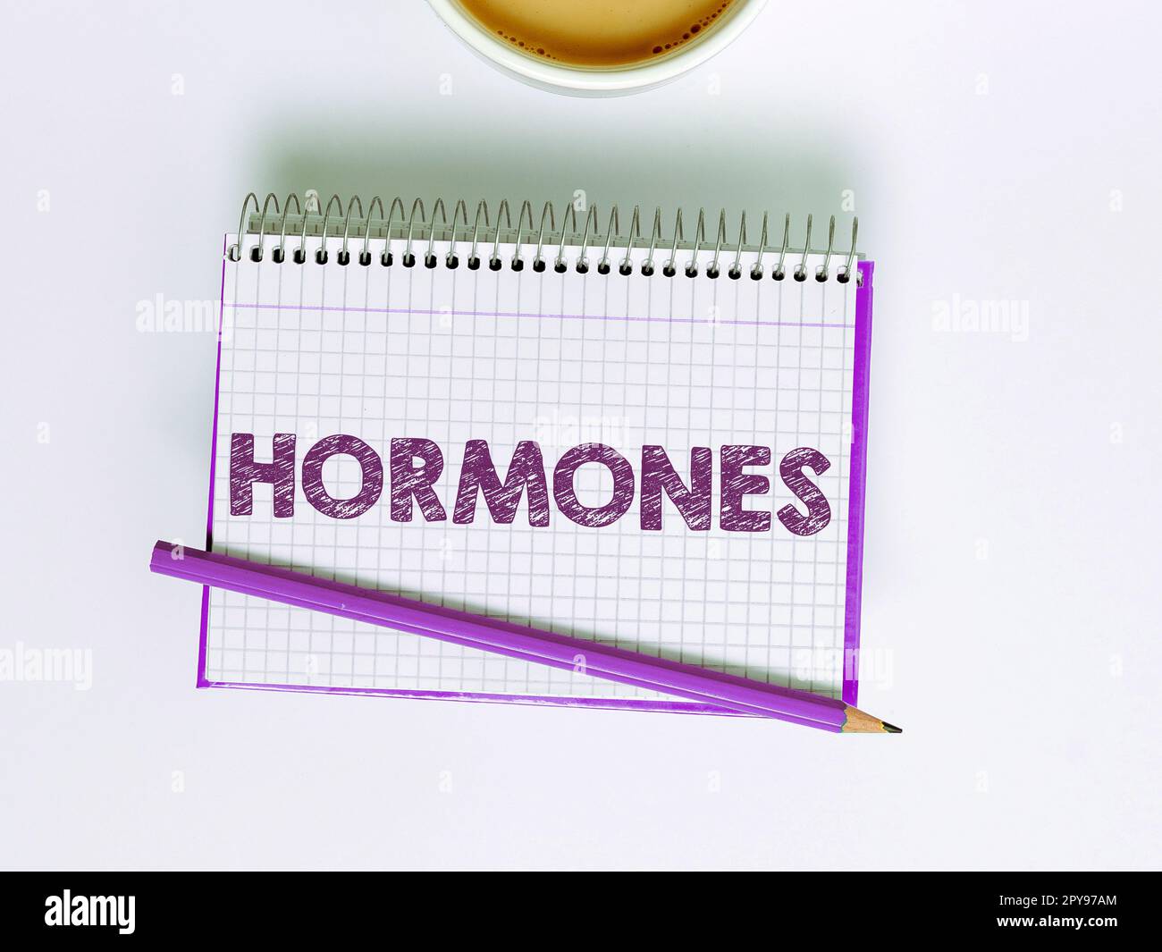 Zeichen zeigt Hormone an. Konzeptionelle photoregulatorische Substanz, hergestellt in Organismus transportierten Gewebsflüssigkeiten Stockfoto