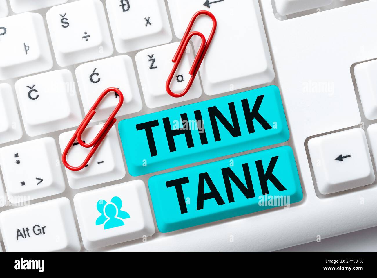 Konzeptionelle Überschrift Think Tank. Internet-Konzept Denken an innovative wertvolle Lösungen erfolgreiche Ideen Stockfoto