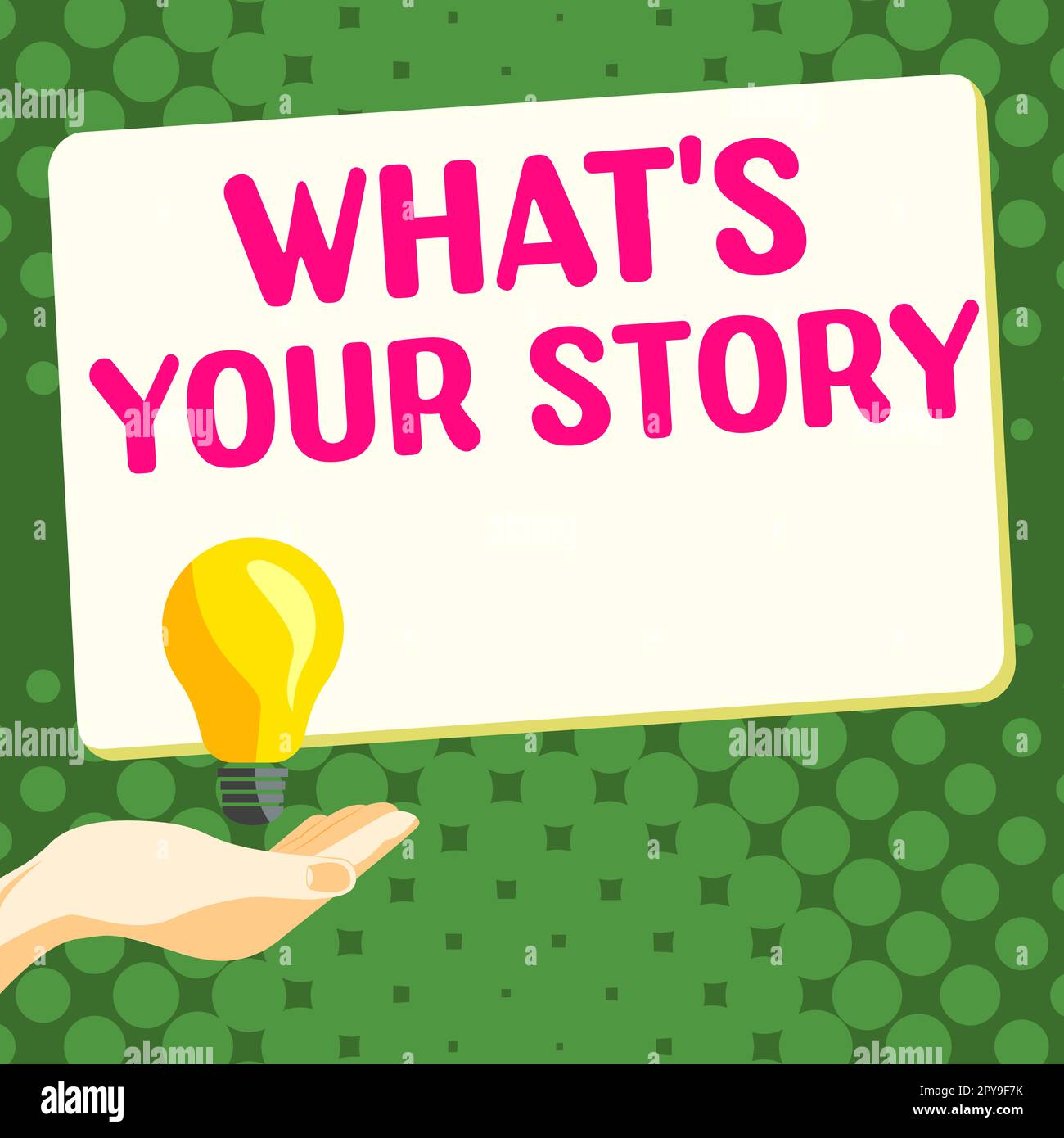 Konzeptionelle Überschrift Was ist deine Geschichte? Geschäftsidee jemand fragen Erzählen Sie mir von sich Erzählen Sie mir von Ihrer Erfahrung Stockfoto
