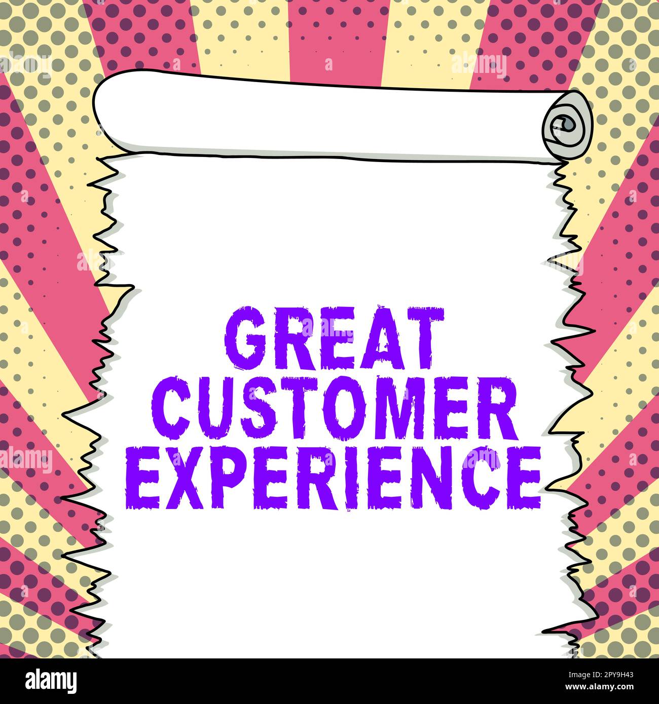 Konzeptionelle Darstellung eines herausragenden Kundenerlebnisses. Geschäftsübersicht auf freundliche und hilfreiche Weise auf Kunden reagieren Stockfoto