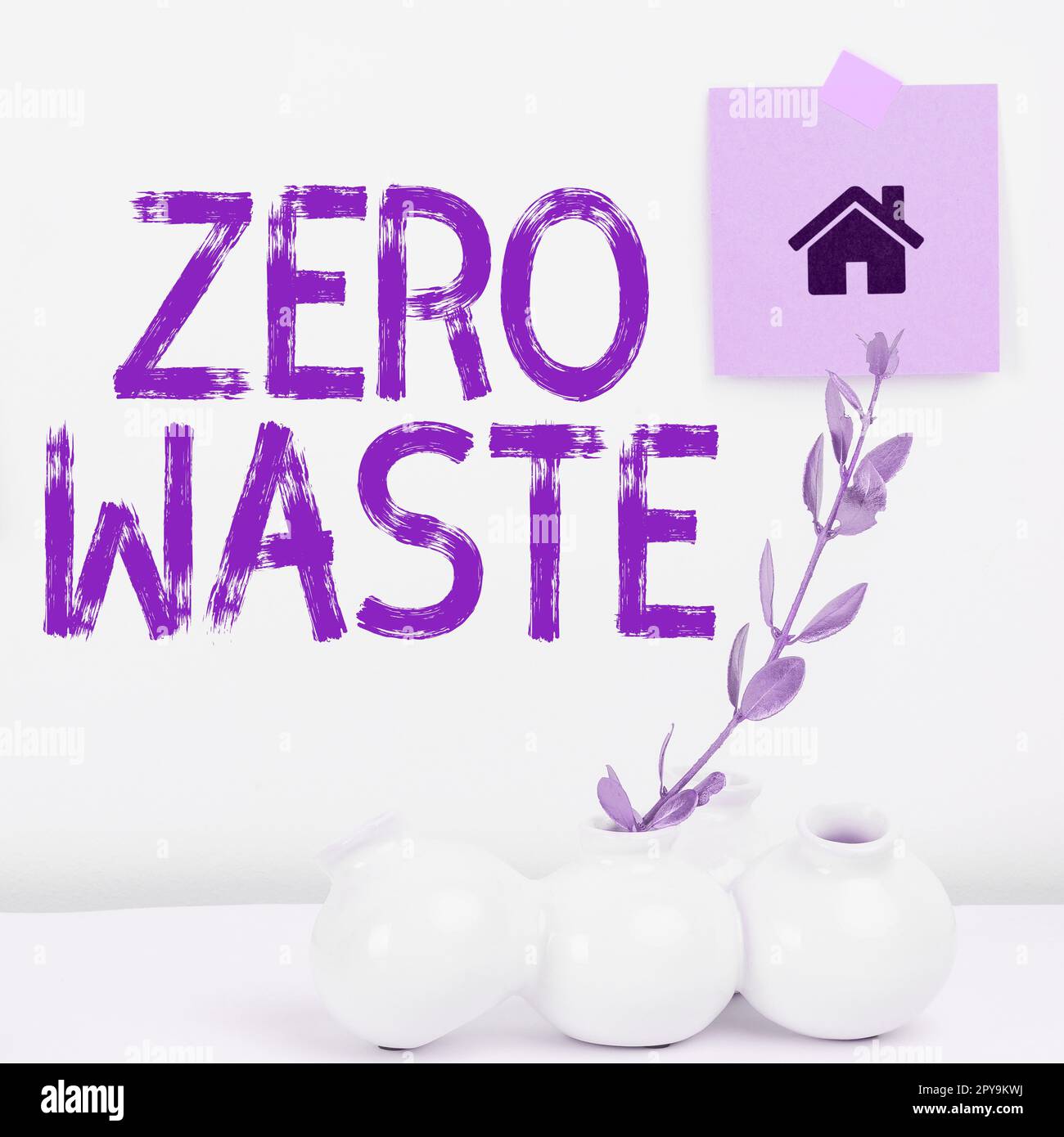 Textbeschriftung mit „Zero Waste“. Das Internet-Konzept industrielle Verantwortung umfasst Kompostierung, Recycling und Wiederverwendung Stockfoto