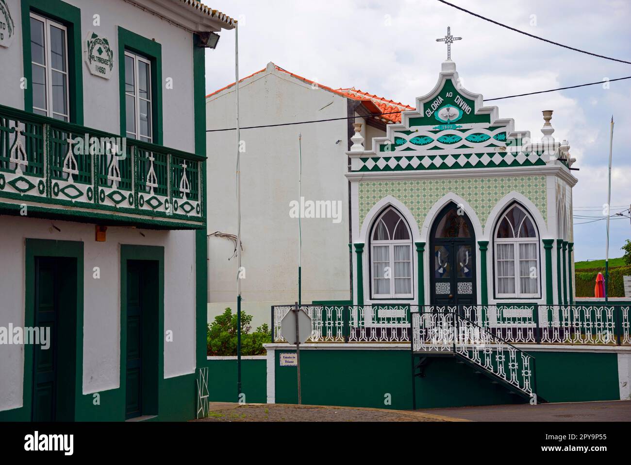 Tempel Des Heiligen Geistes, Altaren, Terceira, Azoren, Portugal, Imperio Stockfoto