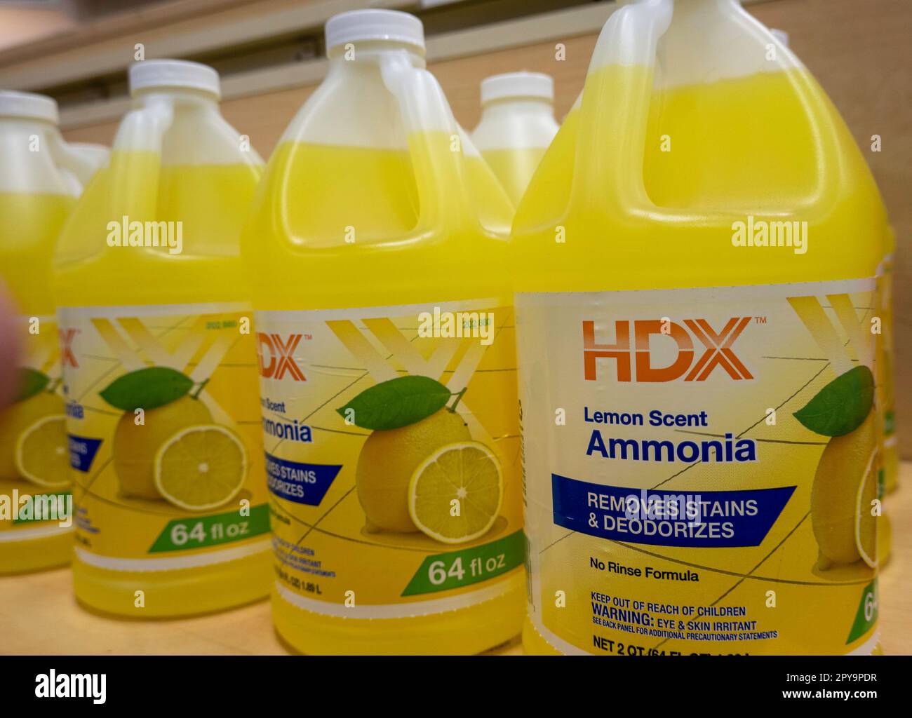 Reinigungsprodukte sind im Home Depot in New York City, 2023, USA, erhältlich Stockfoto