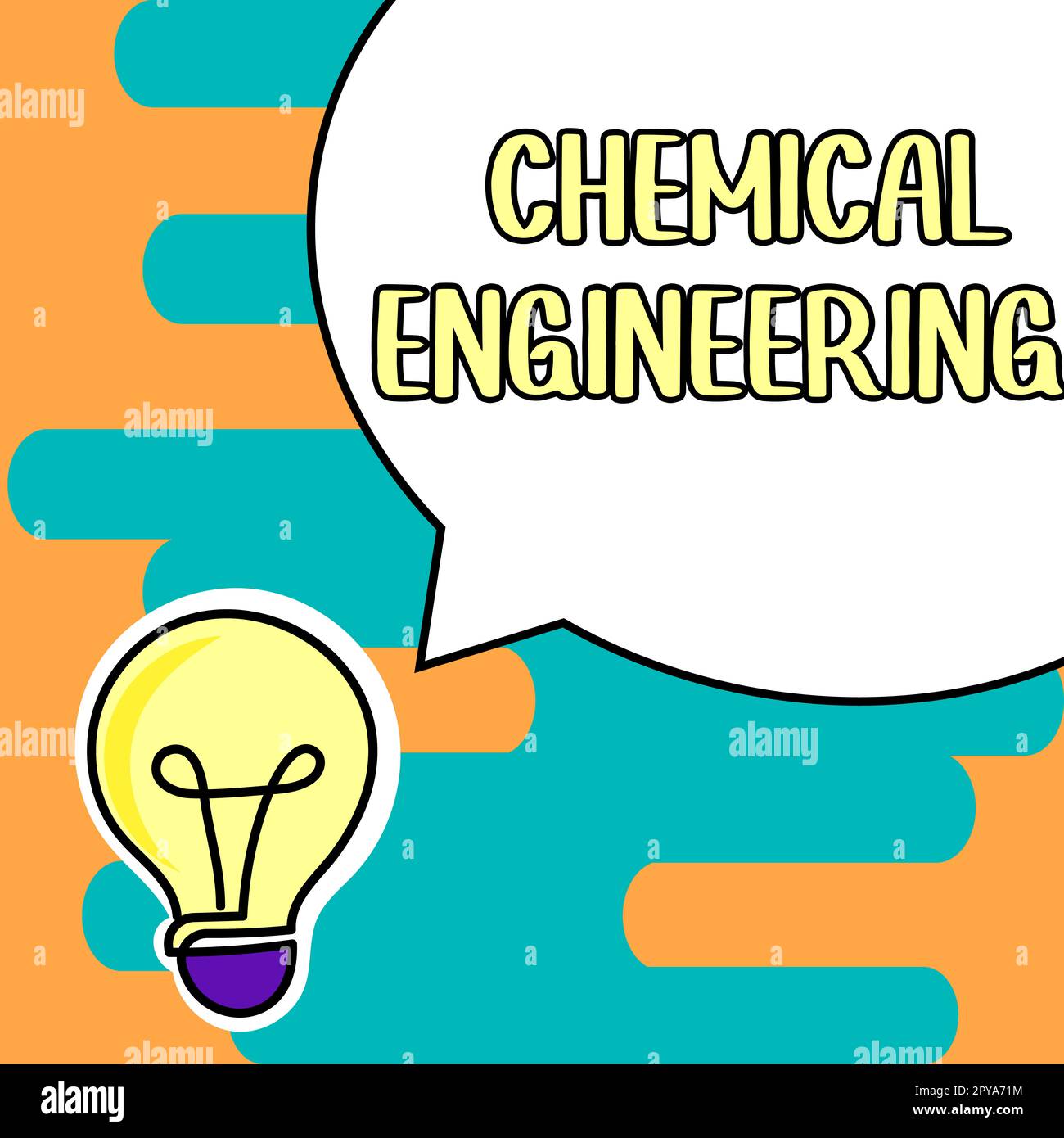 Konzeptionelle Darstellung Chemical Engineering. Geschäftsüberblick Entwicklung von Dingen, die sich mit der industriellen Anwendung der Chemie befassen Stockfoto