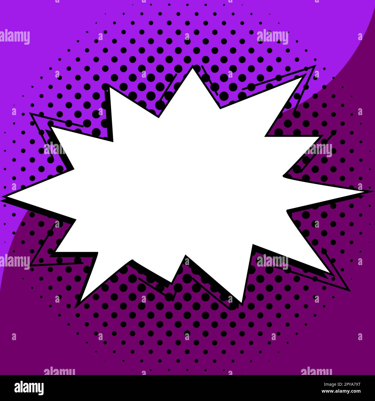 Comic Blank Speech Bubble Mit Copy Space Und Bunten Doodles. Stockfoto