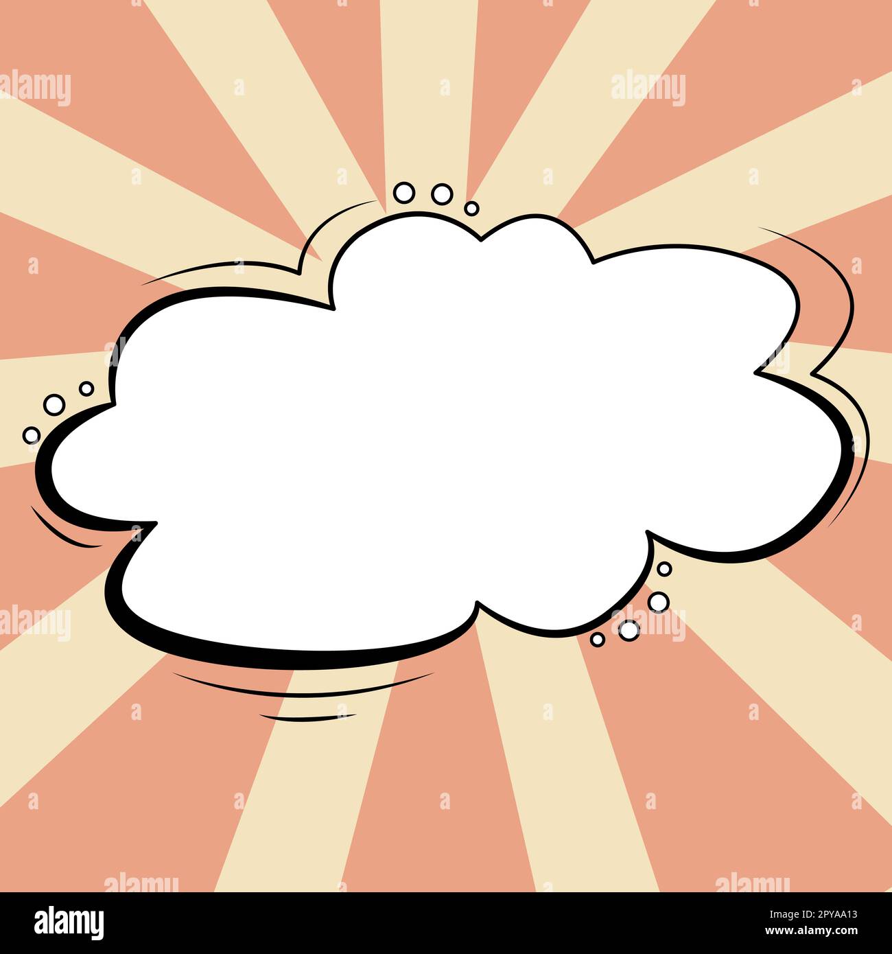 Comic Blank Speech Bubble Mit Copy Space Und Bunten Doodles. Stockfoto