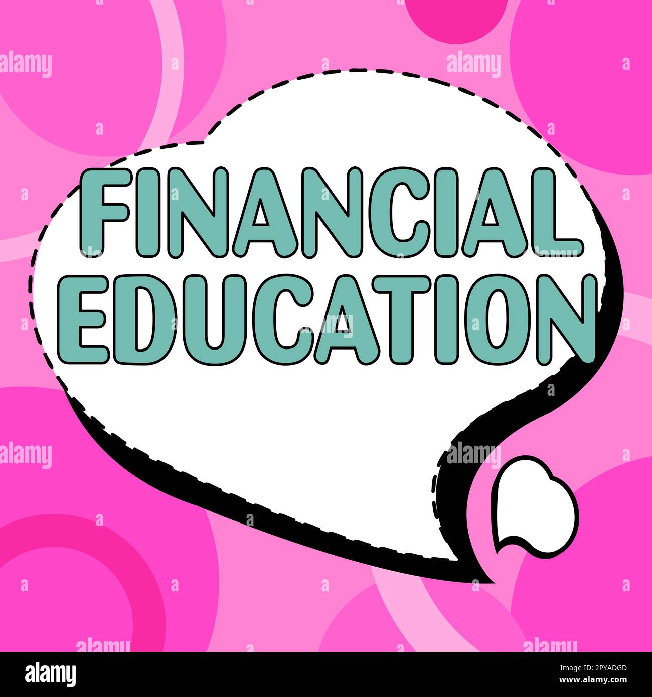 Schreiben Anzeige Text Financial Education. Wort zum Verständnis von Währungsbereichen wie Finanzen und Investieren Stockfoto