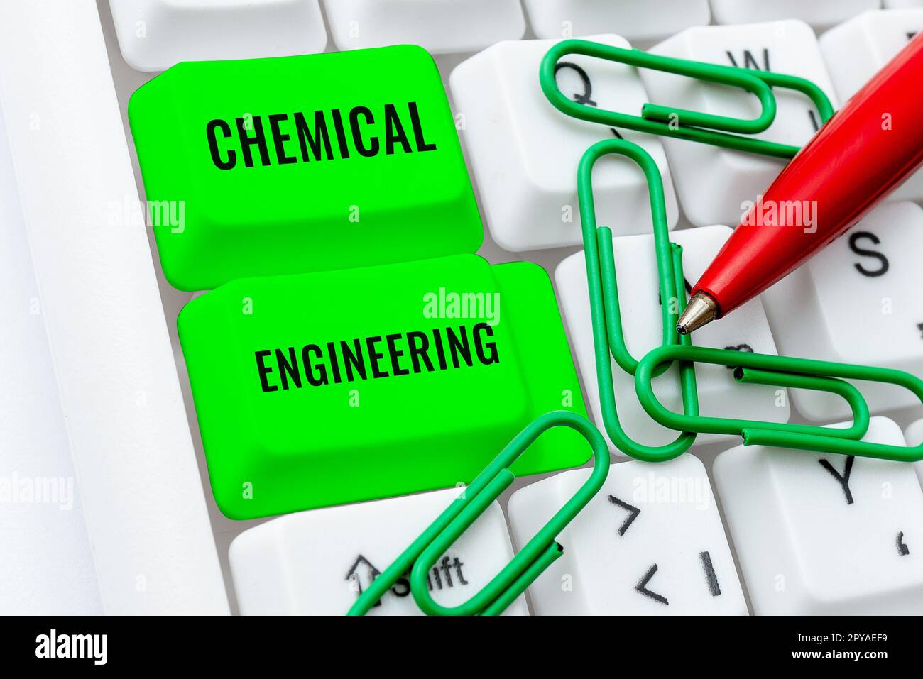 Konzeptionelle Beschriftung Chemical Engineering. Konzept bedeutet, Dinge zu entwickeln, die sich mit der industriellen Anwendung der Chemie befassen Stockfoto