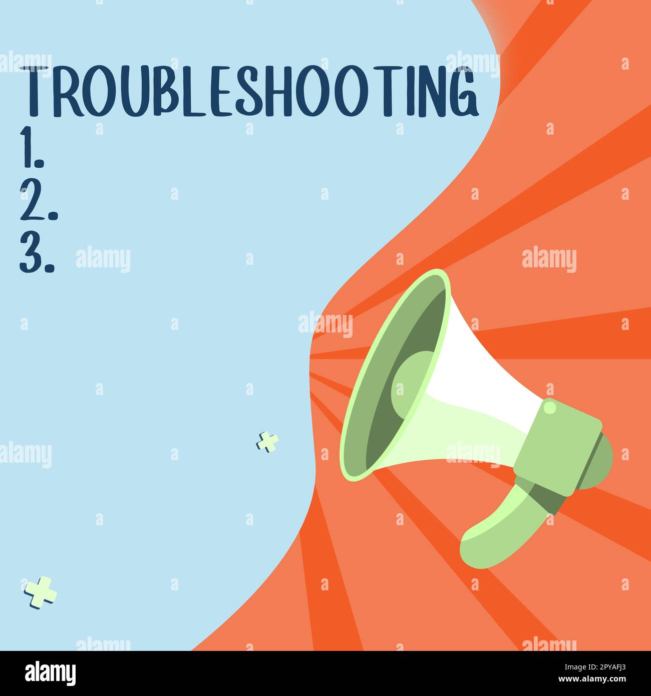Konzeptionelle Beschriftung Fehlerbehebung. Begriff, der eine Untersuchung oder Behandlung der Probleme bedeutet Stockfoto