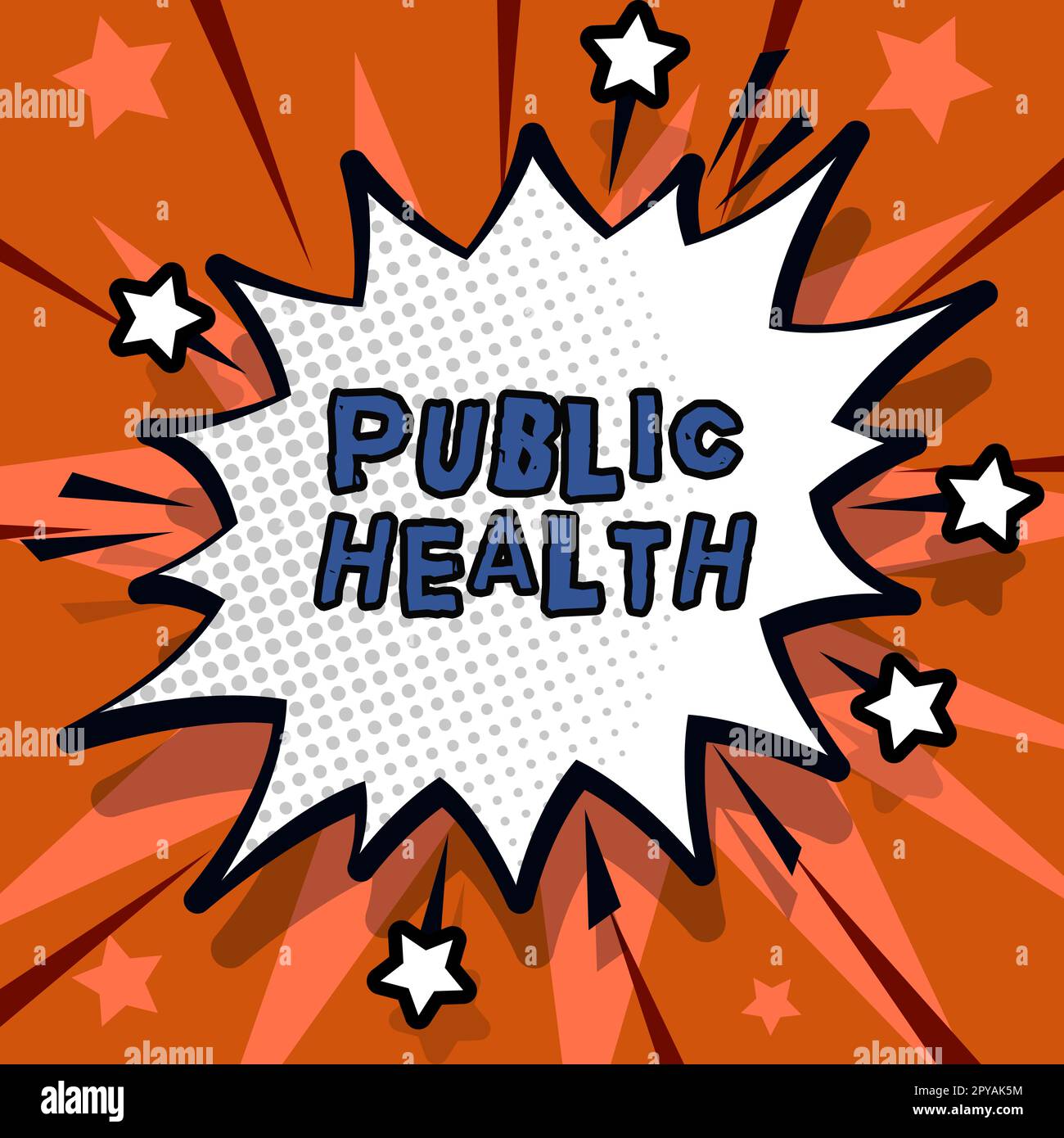 Inspiration zeigt Zeichen Public Health. Internetkonzept zur Förderung einer gesunden Lebensweise für die Gemeinschaft und ihre Menschen Stockfoto