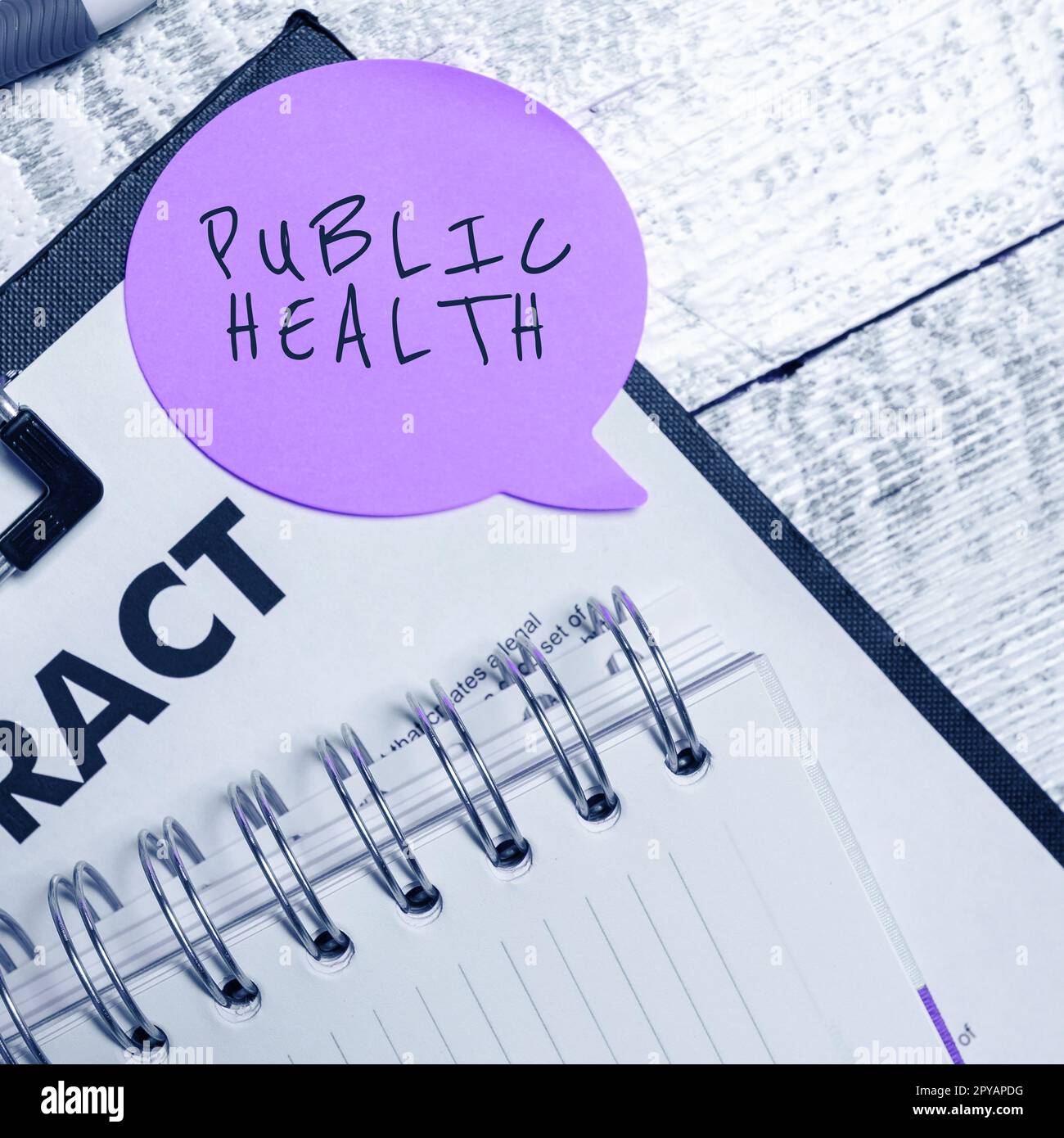 Konzeptunterschrift Public Health. Geschäftsidee zur Förderung eines gesunden Lebensstils für die Gemeinschaft und ihre Menschen Stockfoto