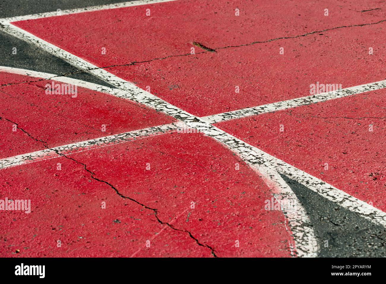 Fußbodenmuster des Community Basketball Courts Stockfoto