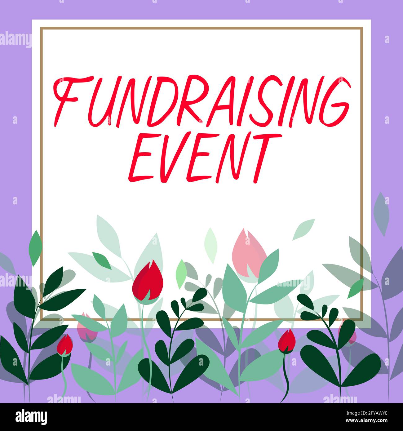 Textzeichen mit Fundraising Event. Konzeptionelle Fotokampagne, deren Zweck es ist, Geld für eine Sache zu sammeln Stockfoto