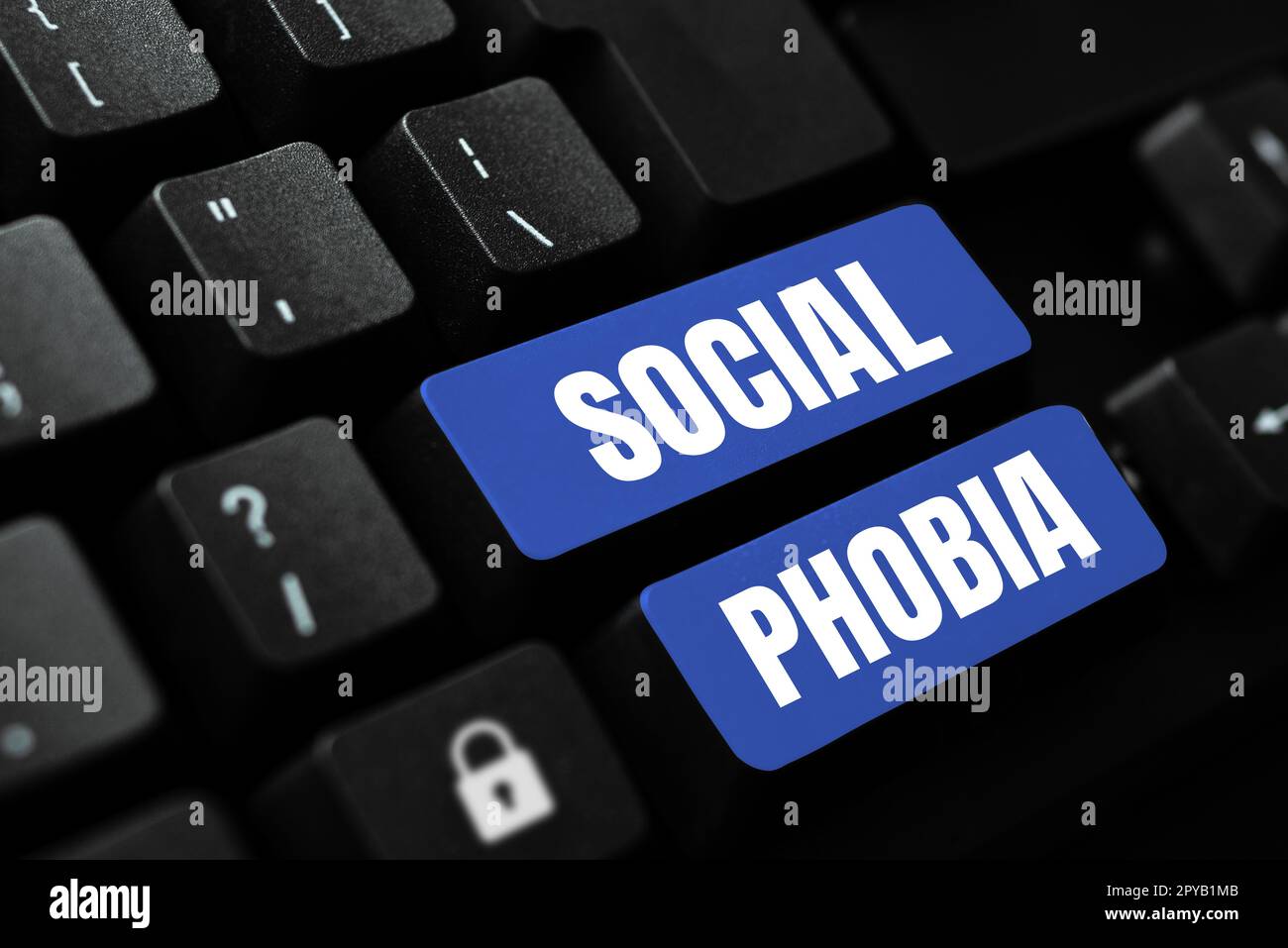 Handschrifttext Soziale Phobie. Ein Wort für überwältigende Angst vor sozialen Situationen, die beunruhigend sind Stockfoto