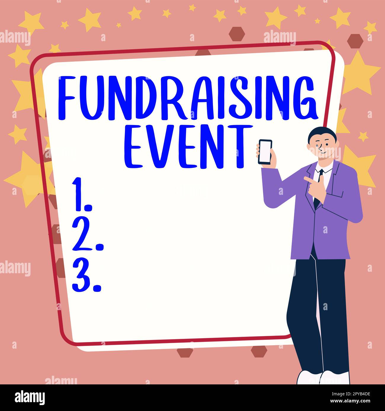 Schreiben mit Anzeige des Textes „Fundraising Event“. Business Approach-Kampagne, deren Zweck es ist, Geld für eine Sache zu sammeln Stockfoto