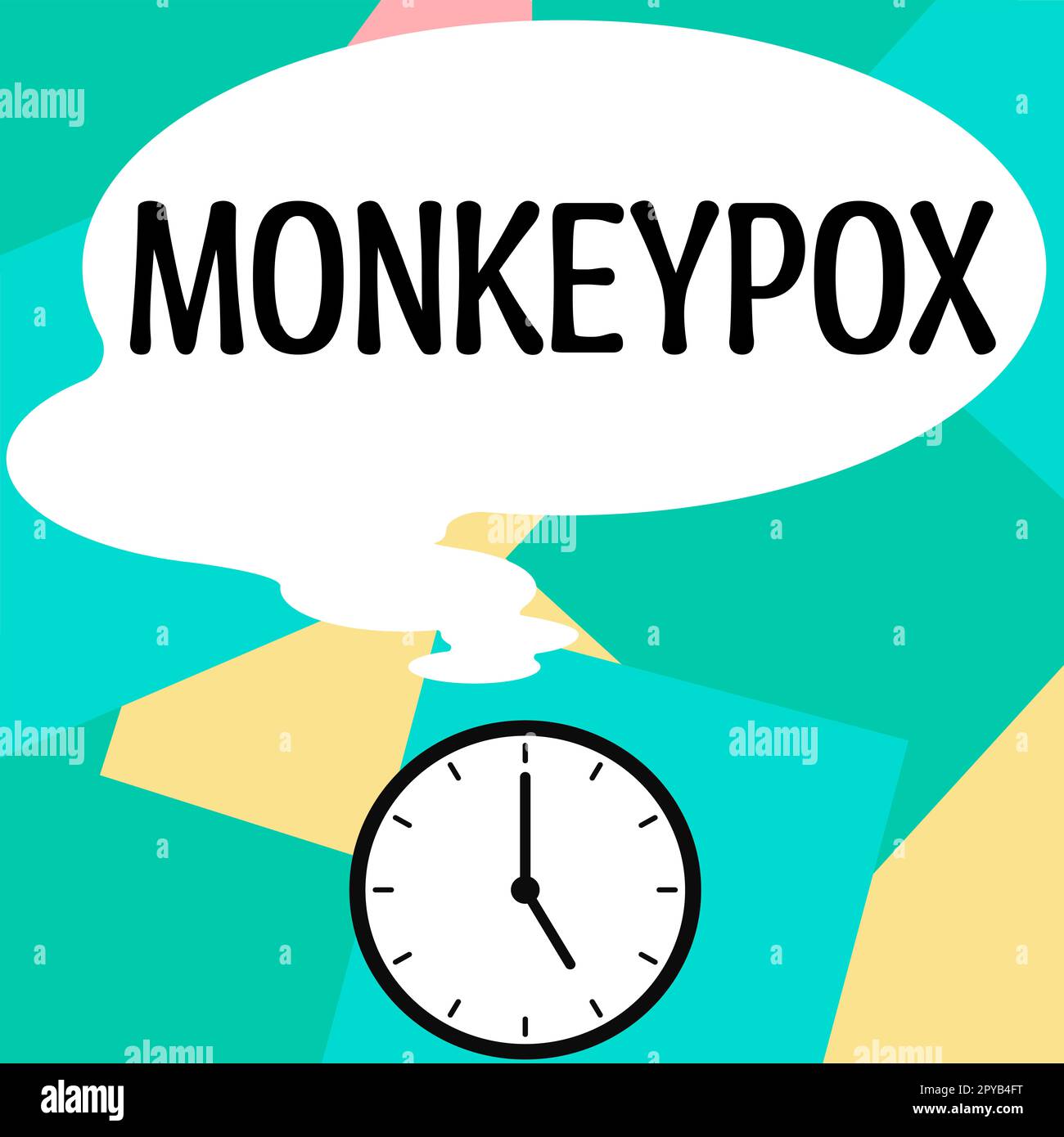 Textunterschrift mit Affen-Pocken. Geschäftsbegriff-Pockenvirus Afrikas durch vorwiegend bei wilden Nagetieren und Primaten Stockfoto