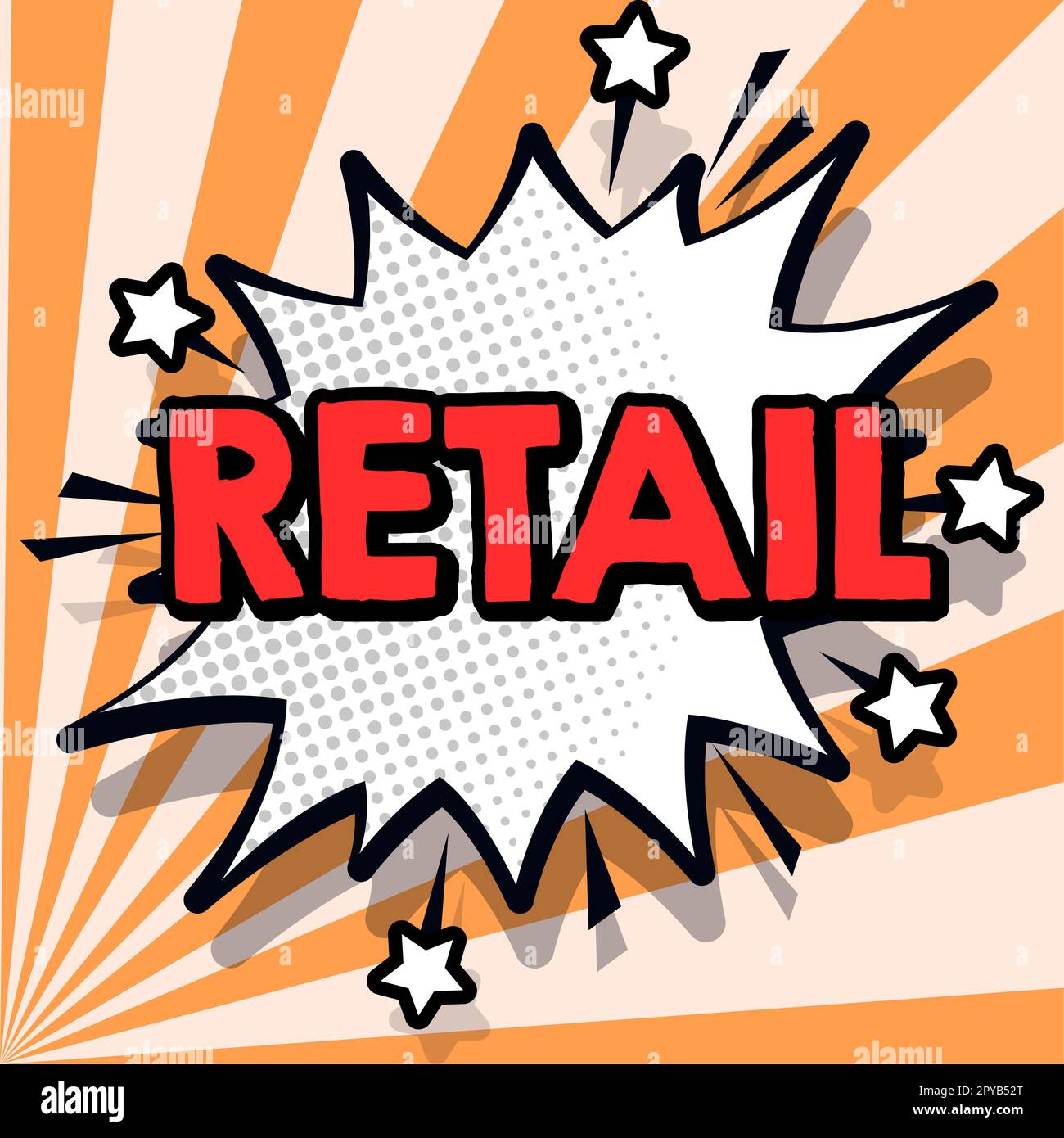 Schild mit der Aufschrift „Einzelhandel“. Konzept bedeutet Verkauf von Waren an die Öffentlichkeit in relativ kleinen Mengen Verkaufsstrategie Stockfoto