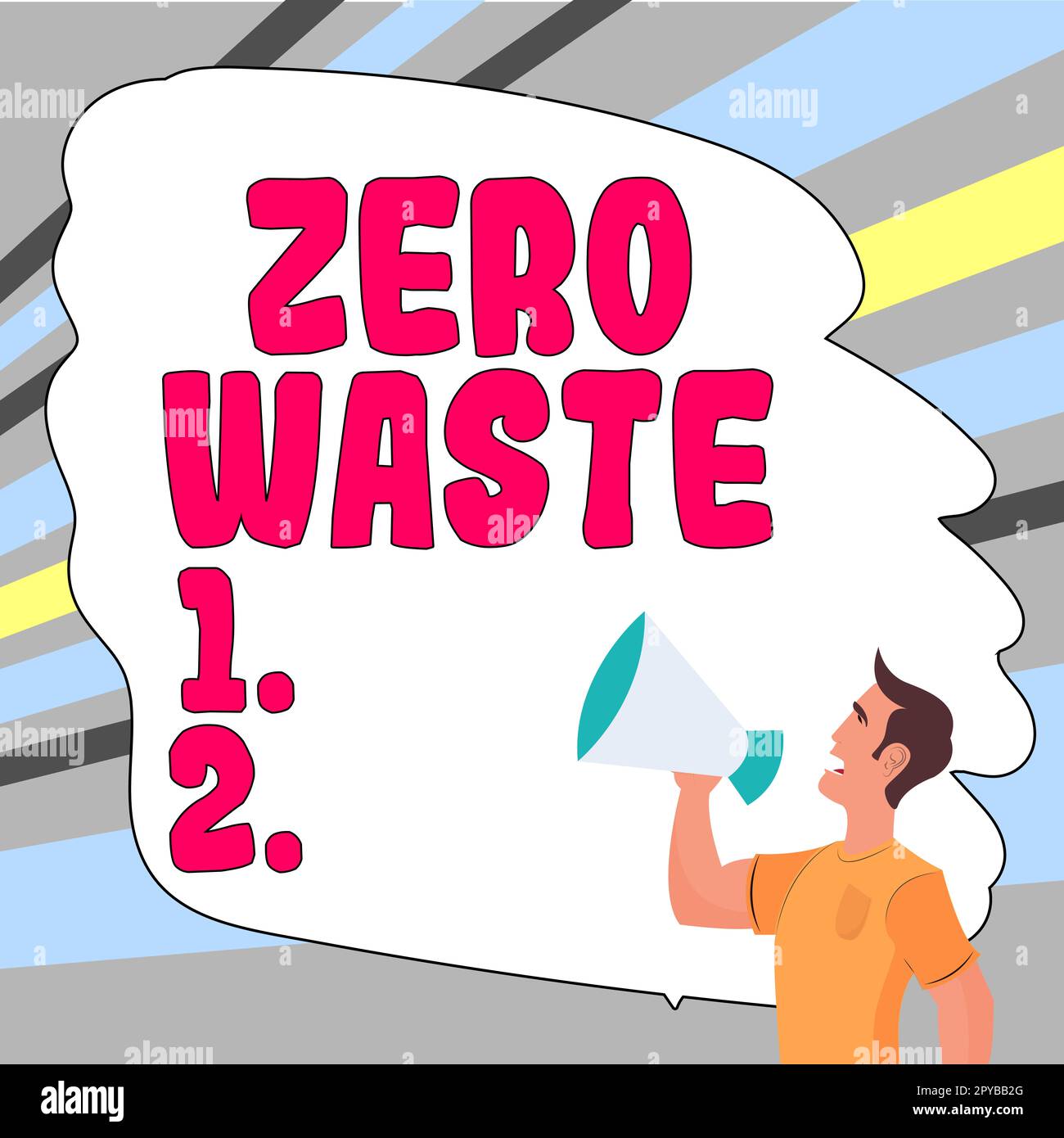 Textbeschriftung mit „Zero Waste“. Business Showcase Industrielle Verantwortung umfasst Kompostierung, Recycling und Wiederverwendung Stockfoto