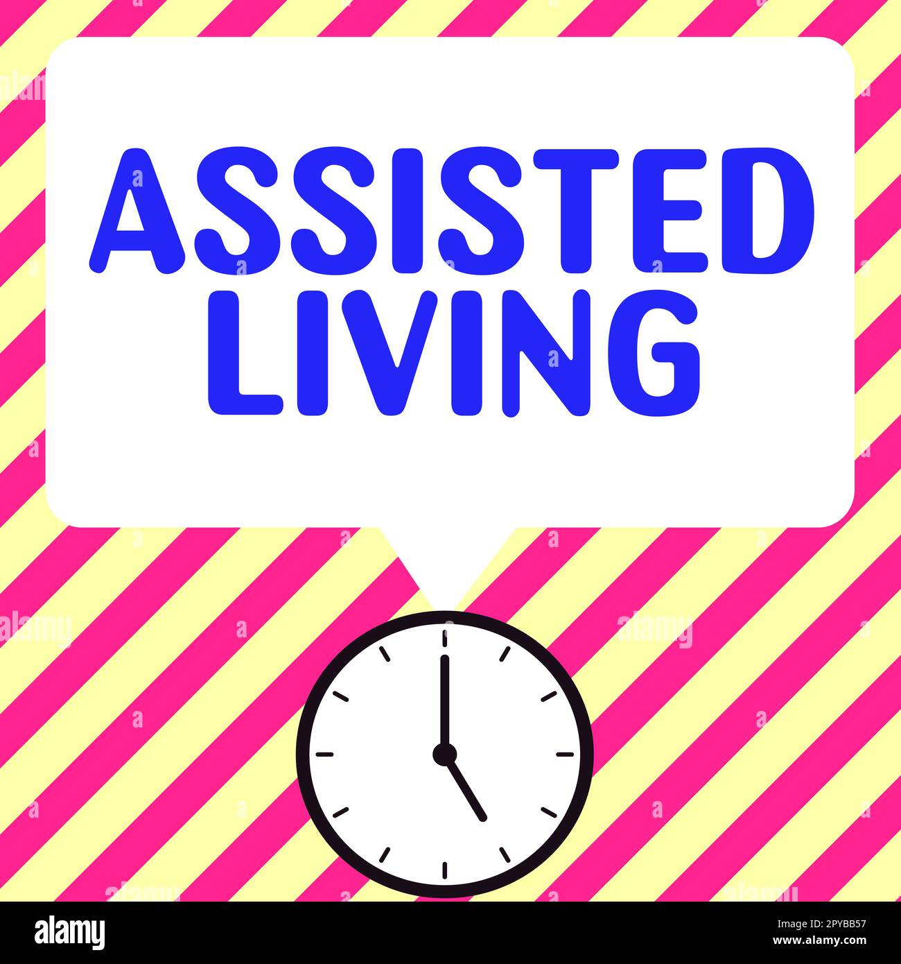 Handschrift Text Assisted Living. Begriff "Langzeitpflegeeinrichtung für ältere oder behinderte Menschen" Stockfoto
