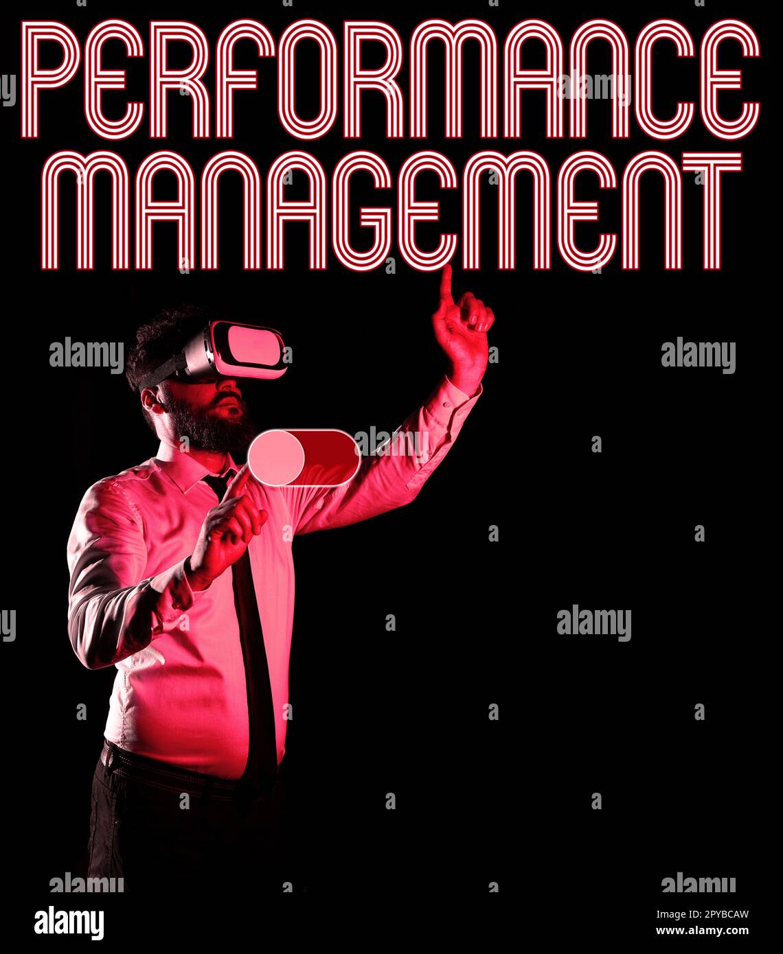 Handschriftlicher Text Performance Management. Internetkonzept verbessern die Effektivität der Mitarbeiter insgesamt Stockfoto