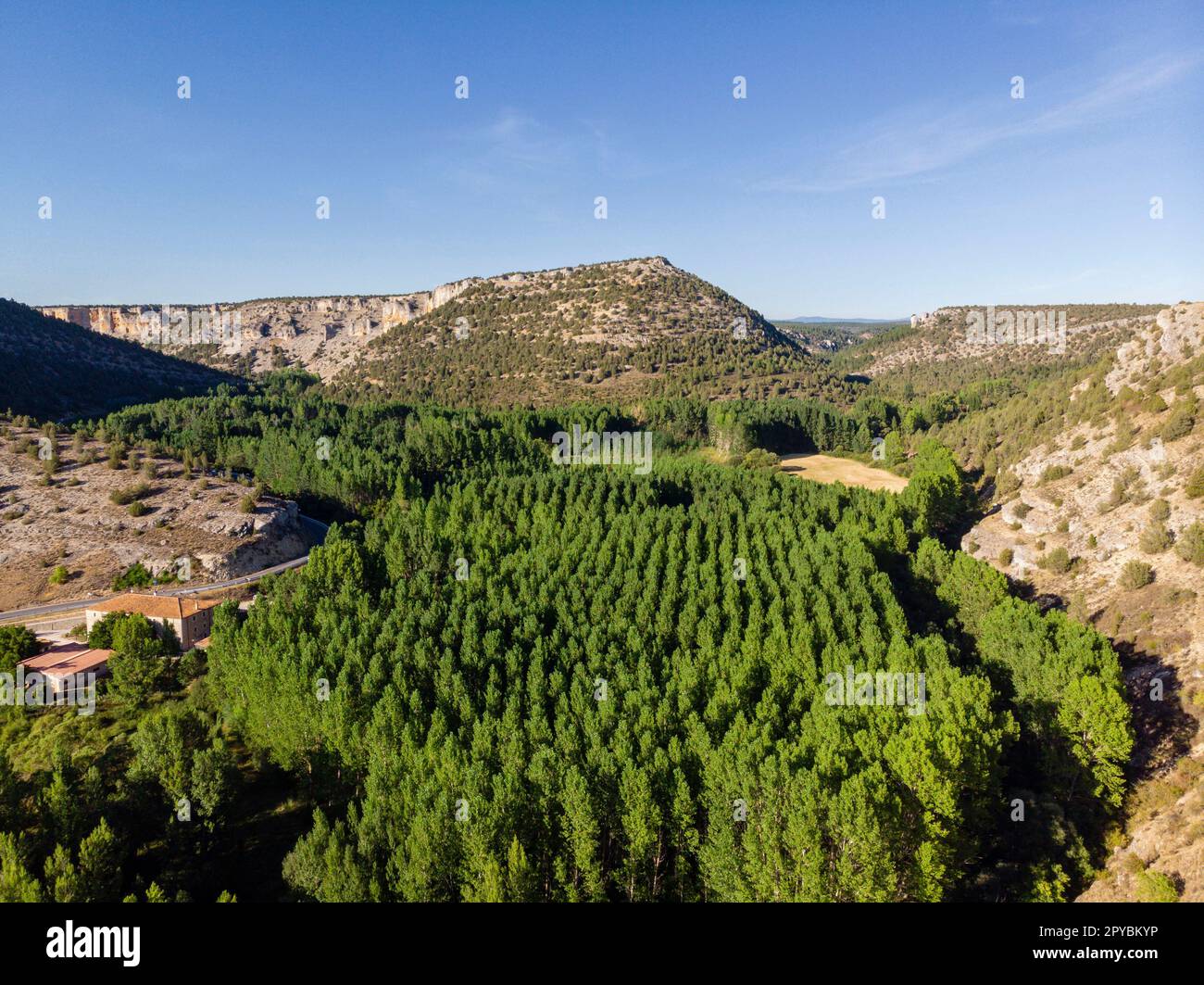 Castillo de Ucero, perteneció a la Orden del Temple, Siglos XIII y XIV, Soria, Comunidad Autónoma de Castilla, Spanien, Europa Stockfoto