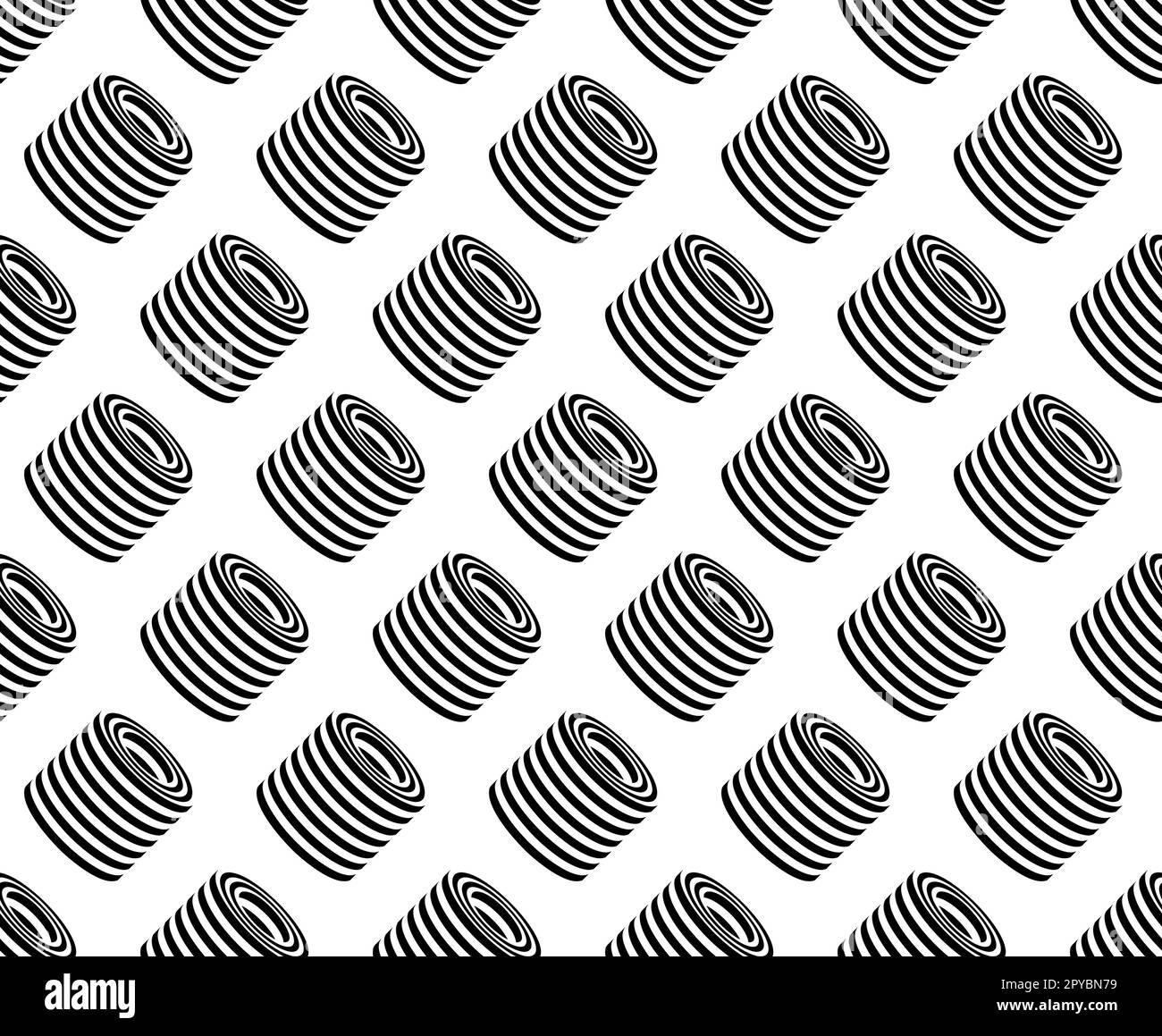 Optische Illusion nahtloses Muster. Vector Stripped nahtlose Textur Duoton. Abstrakte geometrische Textur. Stock Vektor