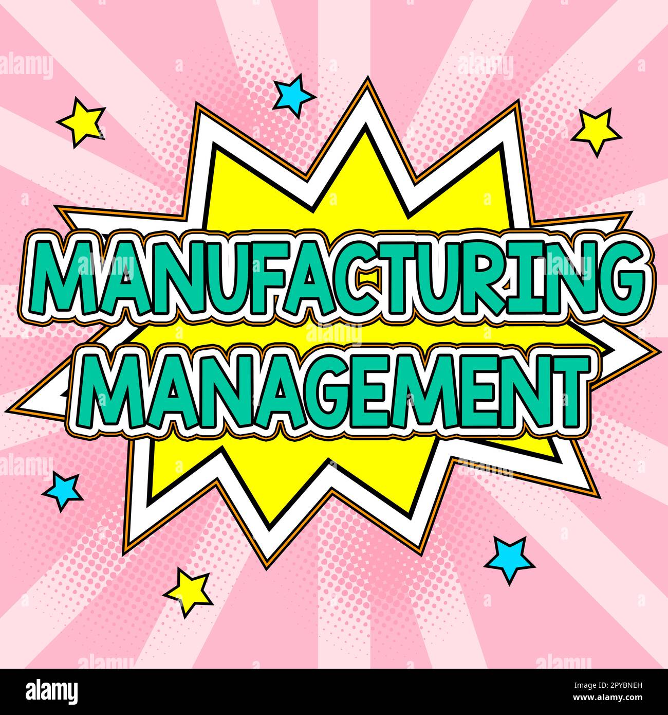 Handgeschriebenes Schild Manufacturing Management. Methoden zur Geschäftsübersicht, mit denen definiert wird, wie Produkte hergestellt werden Stockfoto