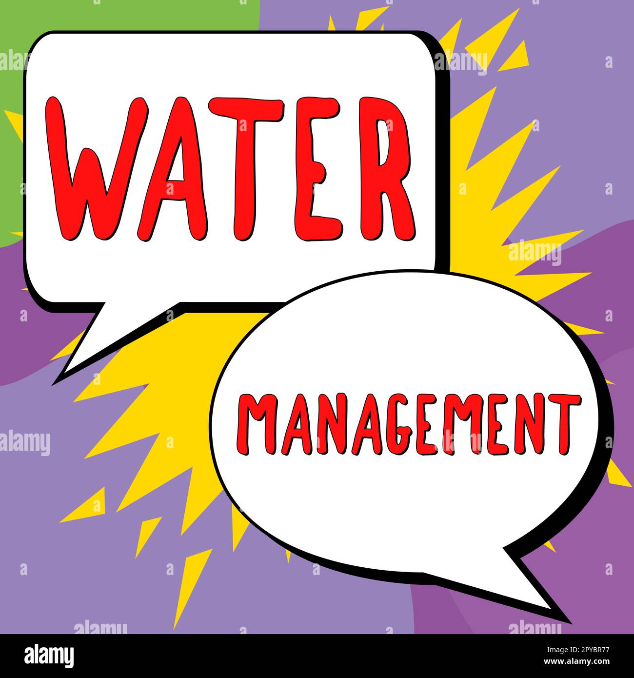 Inspiration mit dem Schild „Water Management“. Unternehmen zeigen optimale Nutzung der Wasserressourcen im Rahmen festgelegter Wasserpolitiken Stockfoto