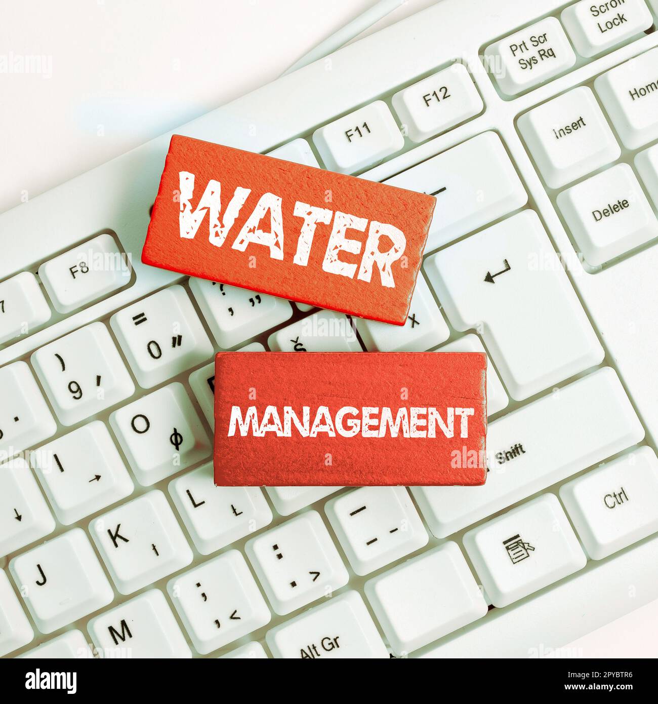 Schreiben, in dem Text Water Management angezeigt wird. Geschäftsidee optimale Nutzung der Wasserressourcen im Rahmen einer definierten Wasserpolitik Stockfoto