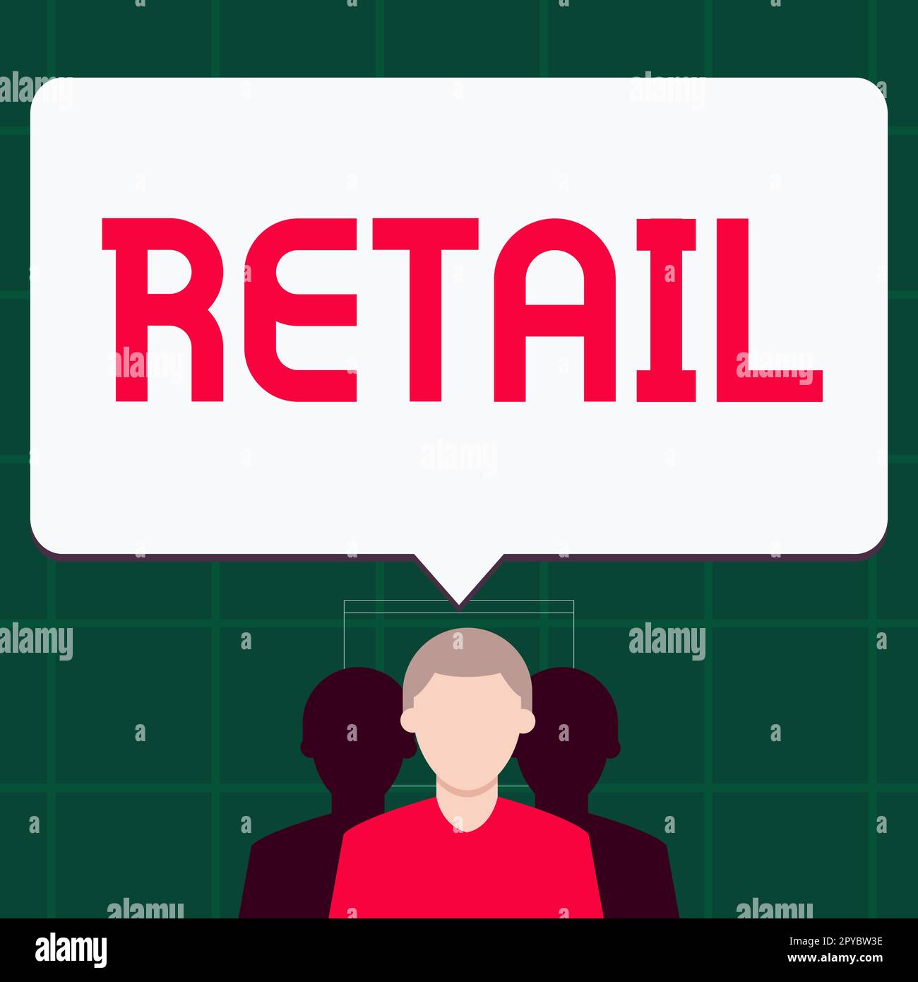 Schreiben mit dem Text Retail. Internet-Konzept Verkaufsstrategie für den Verkauf von Waren an die Öffentlichkeit in relativ kleinen Mengen Stockfoto