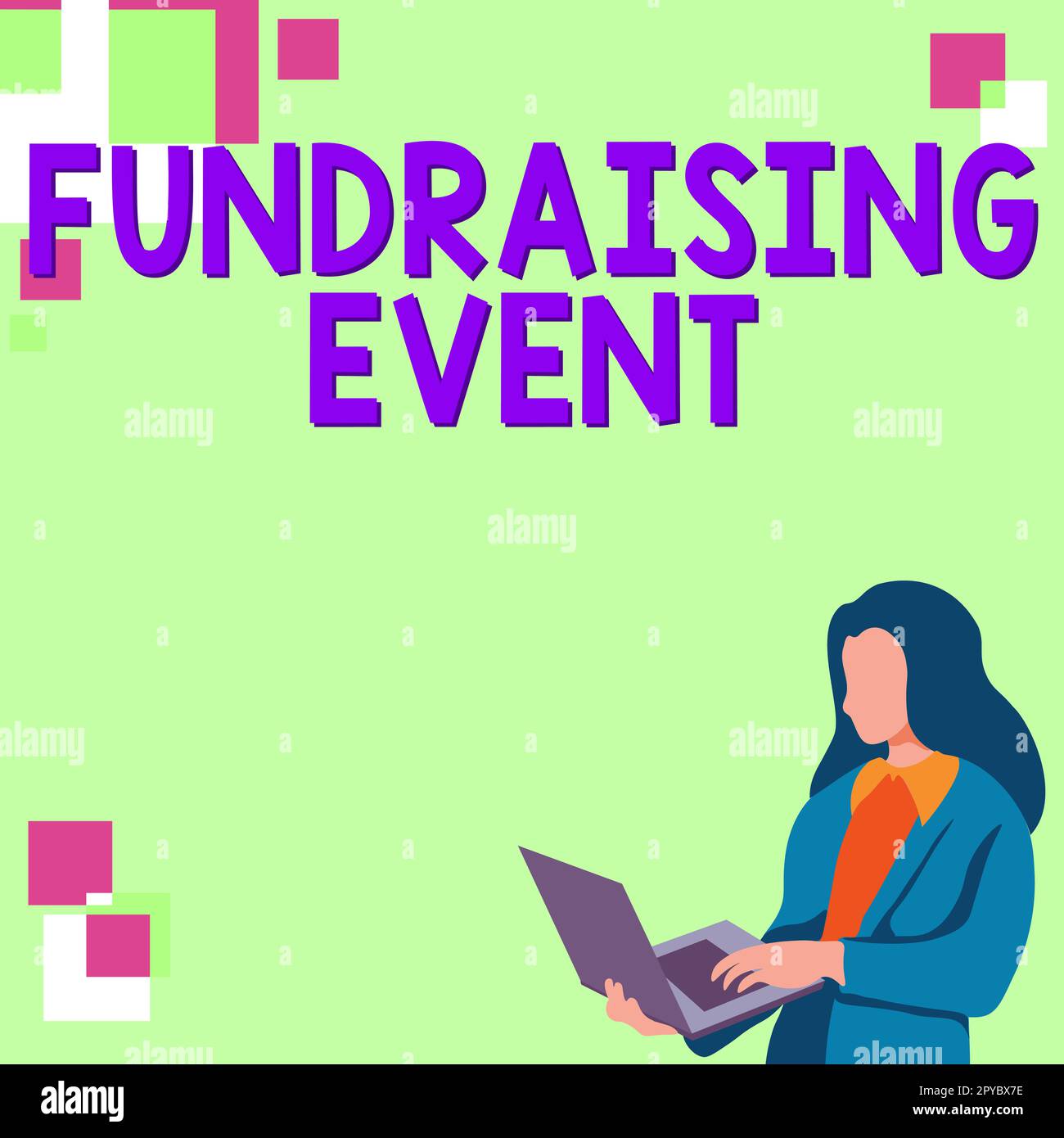 Textzeichen mit Fundraising Event. Business Approach-Kampagne, deren Zweck es ist, Geld für eine Sache zu sammeln Stockfoto