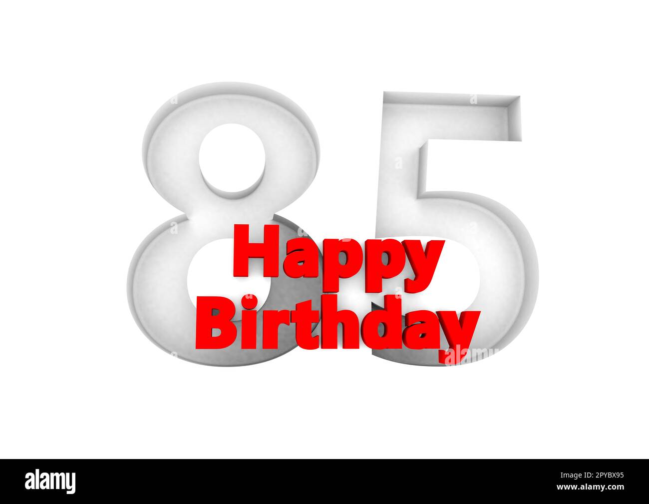 Roter Schriftzug Happy Birthday with a big Relief number behind. (Alles gute zum Geburtstag mit einer großen Relief-Nummer dahinter Stockfoto Roter Schriftzug Happy Birthday with a big Relief number behind. (Alles gute zum Geburtstag mit einer großen Relief-Nummer dahinter Stockfoto