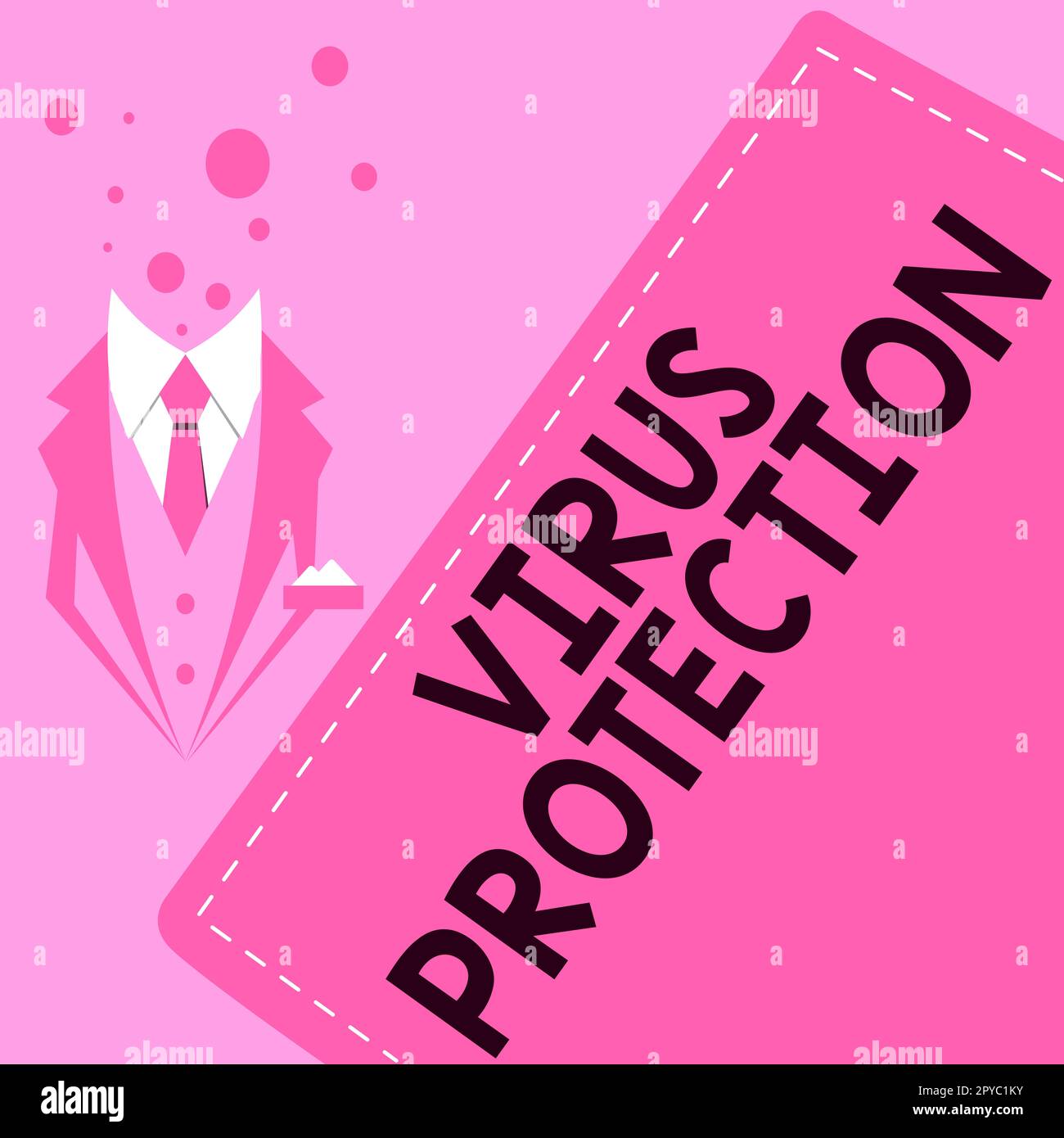 Inspiration zeigt Zeichen Virus Protection. Business Overview-Programm zum Schutz von Computern vor Malware Stockfoto