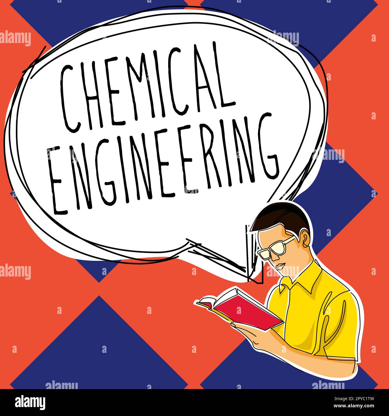 Schreiben mit Textanzeige Chemical Engineering. Business Showcase Entwicklung von Dingen, die sich mit der industriellen Anwendung der Chemie befassen Stockfoto