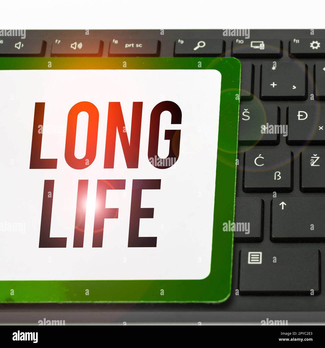 Konzeptionelle Beschriftung Long Life. Geschäftskonzept, das länger funktioniert als andere dieser Art Stockfoto