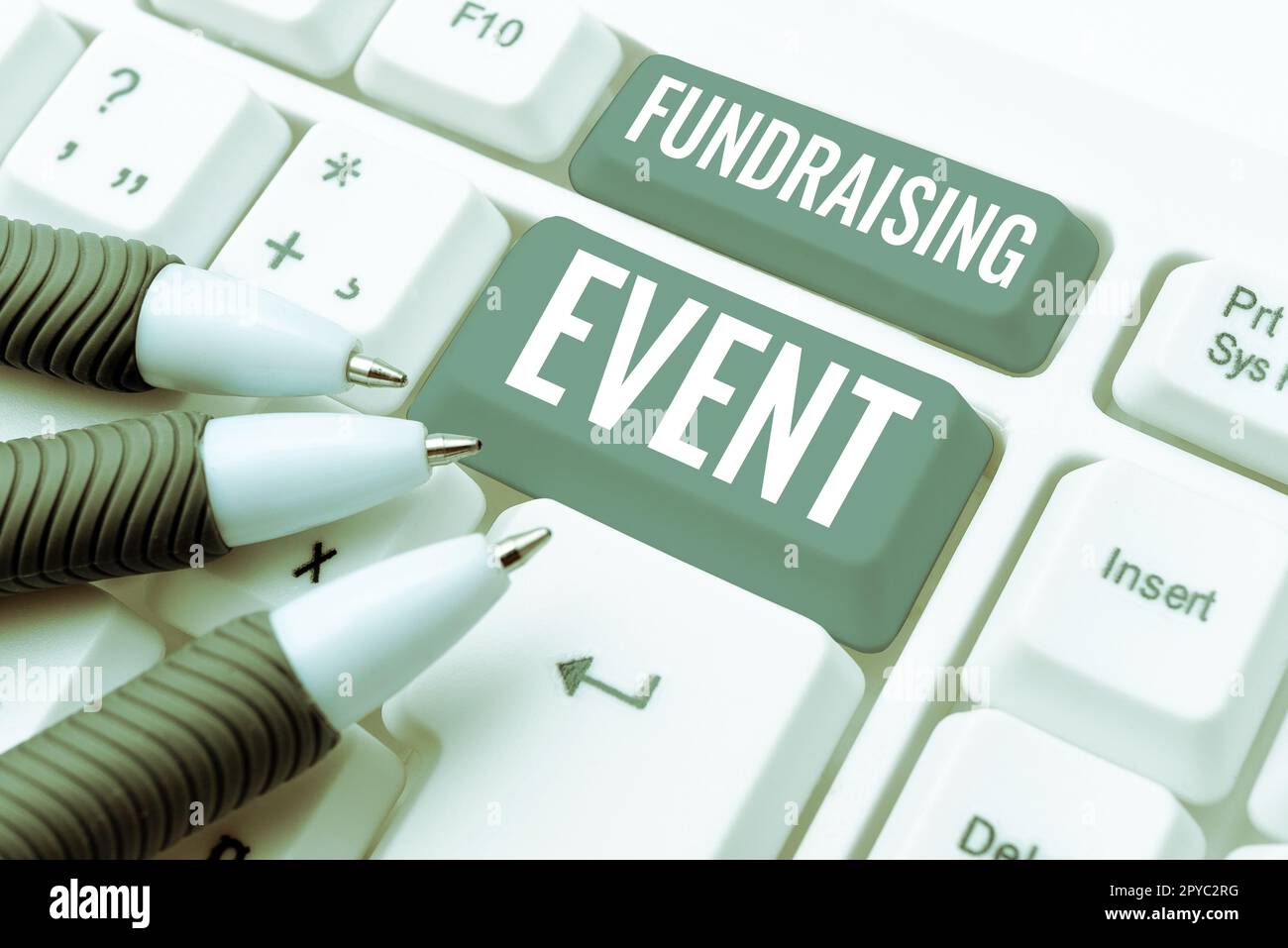 Schreiben mit Anzeige des Textes „Fundraising Event“. Geschäftsidee-Kampagne, deren Zweck es ist, Geld für eine Sache zu sammeln Stockfoto