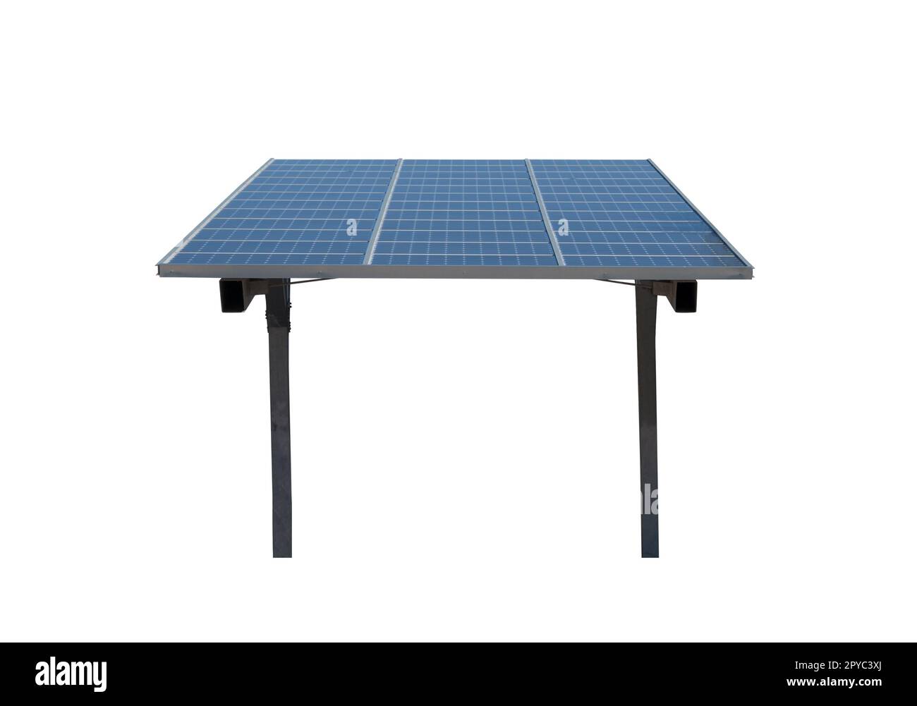 Konzept für erneuerbare Energien mit isoliertem Solarmodul Stockfoto