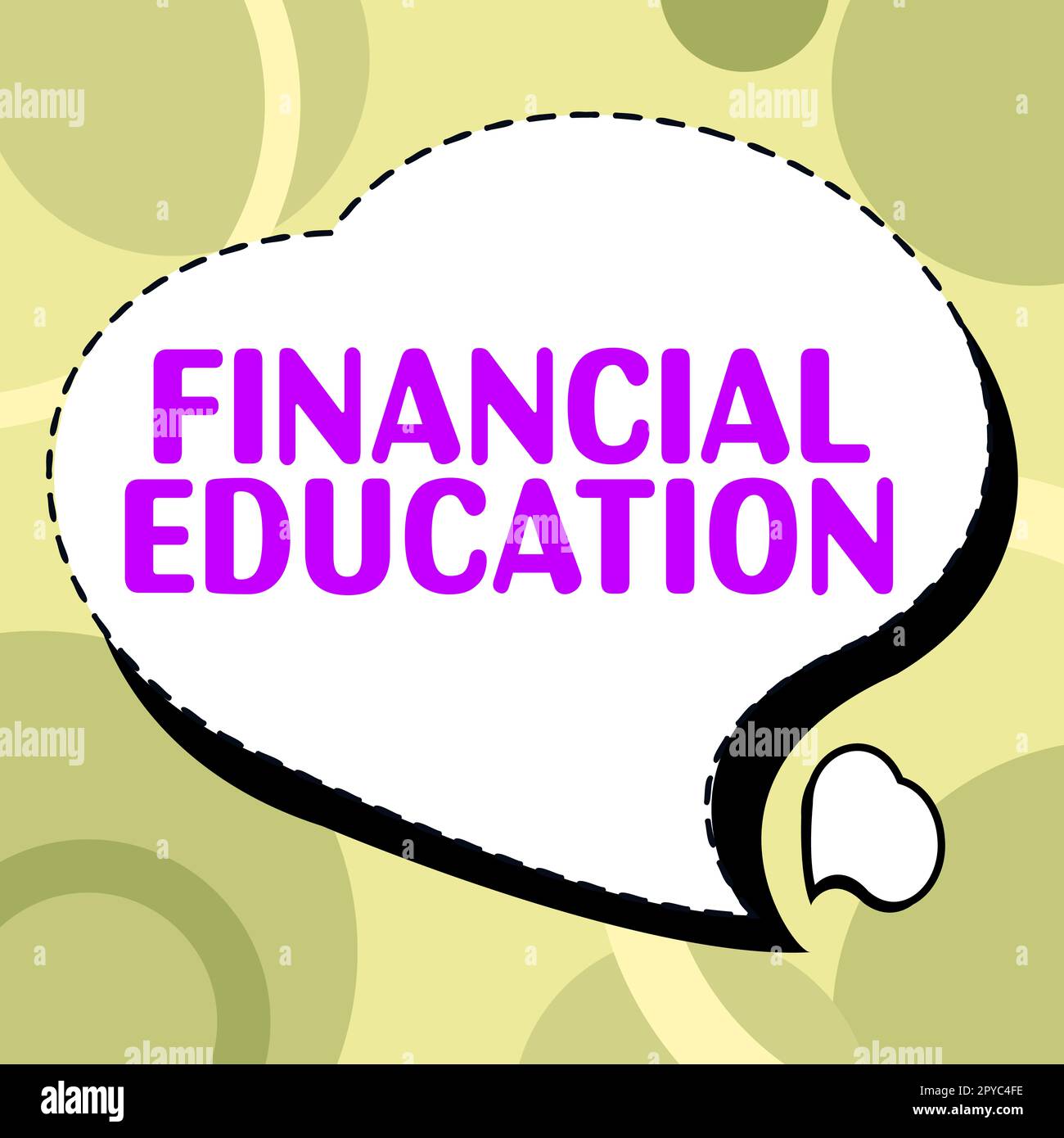 Schreiben mit Text "Financial Education". Internetkonzept Verständnis von Währungsbereichen wie Finanzen und Investitionen Stockfoto