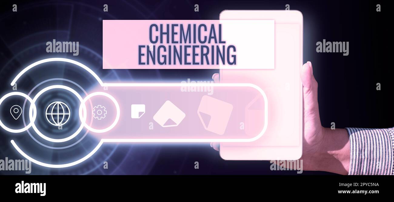 Konzeptionelle Beschriftung Chemical Engineering. Internet-Konzept entwickelt Dinge, die sich mit der industriellen Anwendung der Chemie befassen Stockfoto