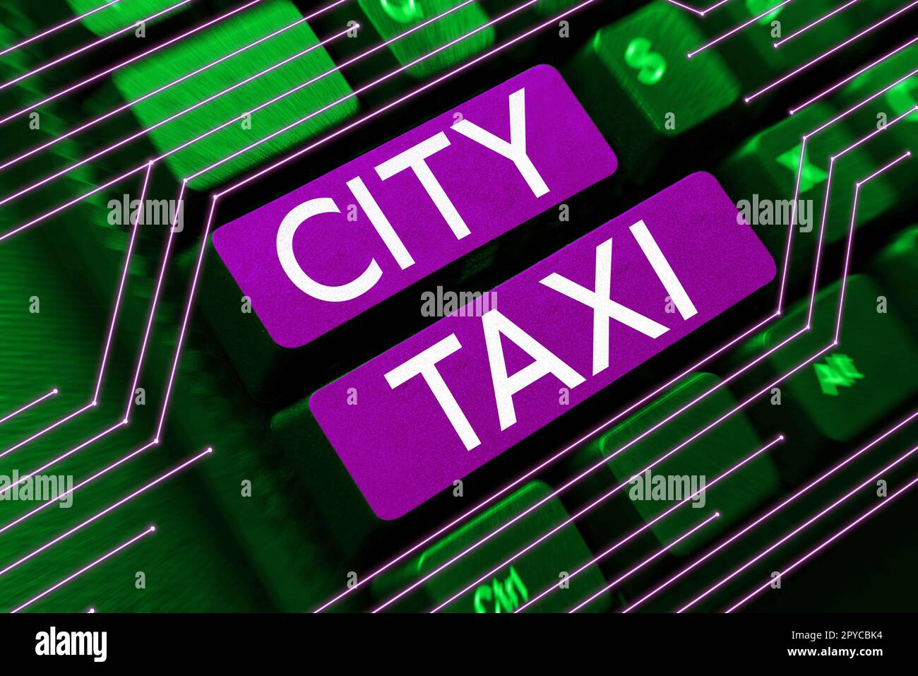 Handschriftlicher Text City Taxi. Konzeptionelle Fotoart eines Fahrzeugs, das mit einem Fahrer gemietet werden kann, oft für eine nicht-gemeinsame Fahrt Stockfoto
